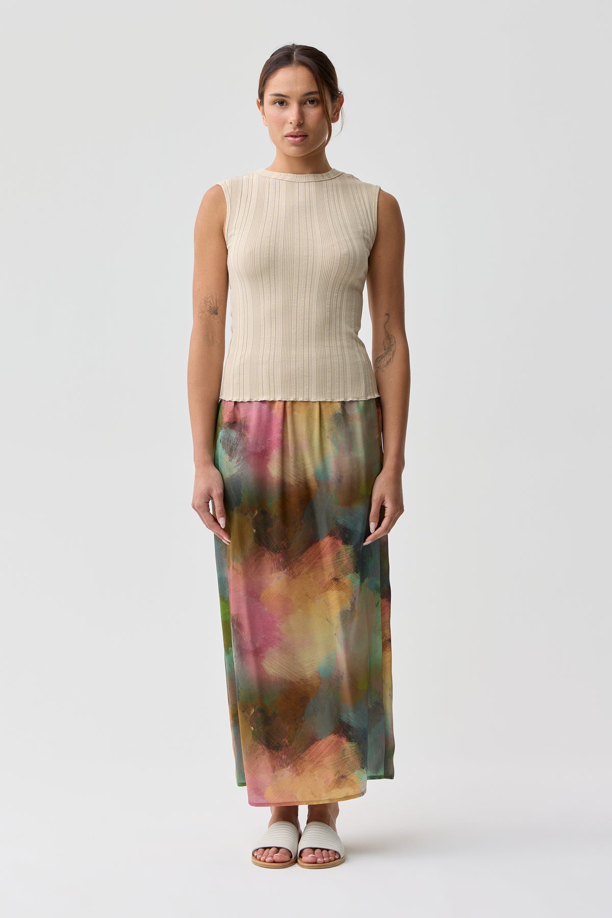 Kensington Cap Sleeve Rib Tank Sand