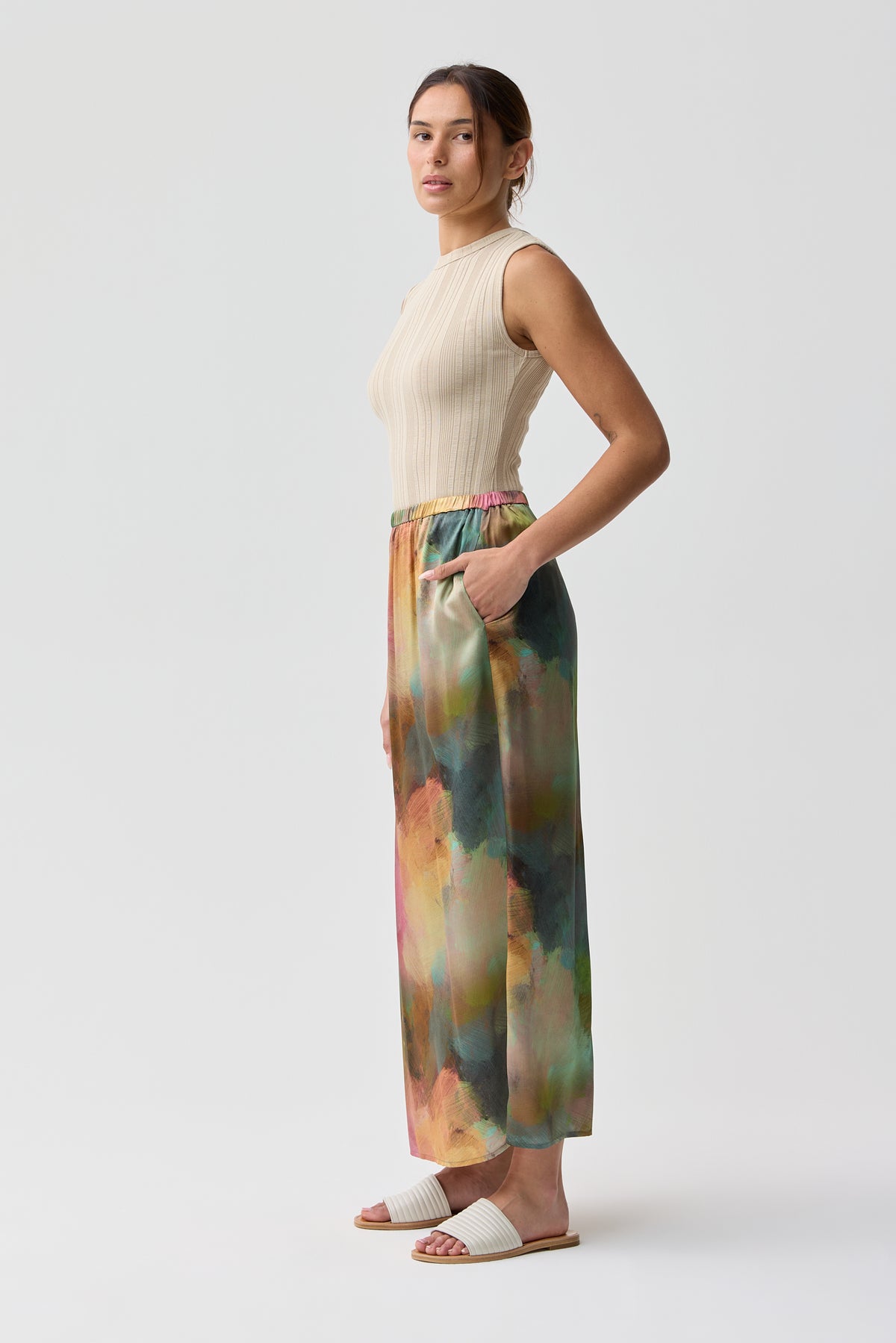 Auburn Silk Skirt