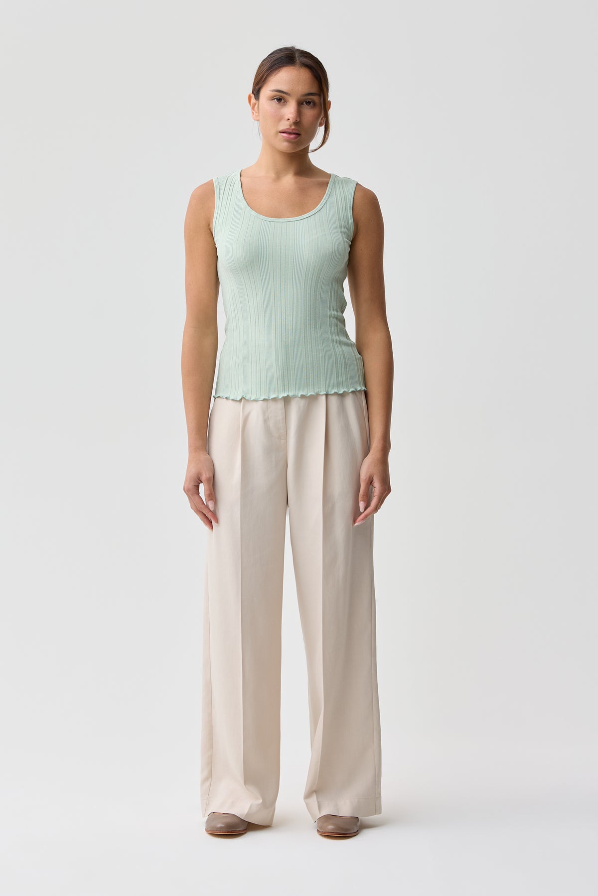 Kensington Scoop Neck Rib Tank Seafoam