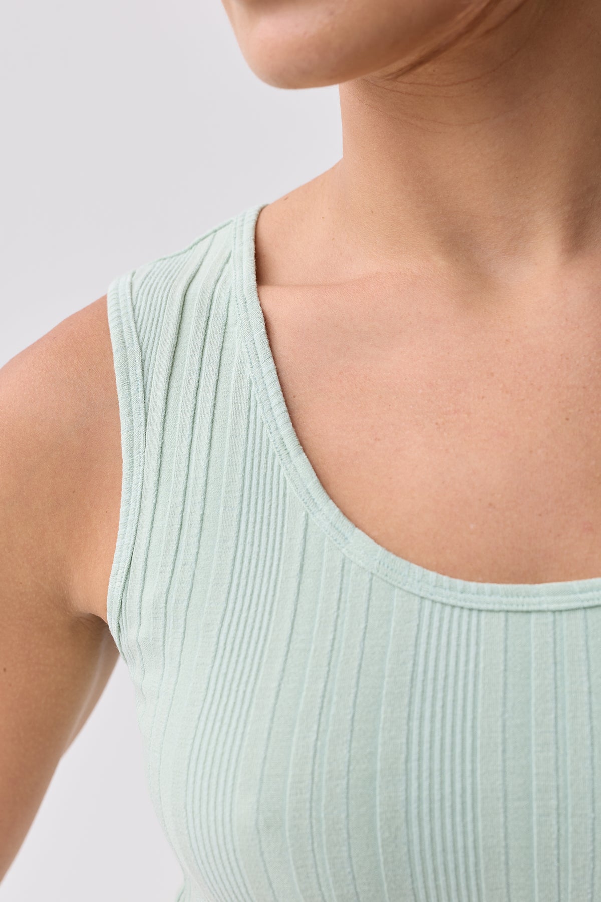 Kensington Scoop Neck Rib Tank Seafoam