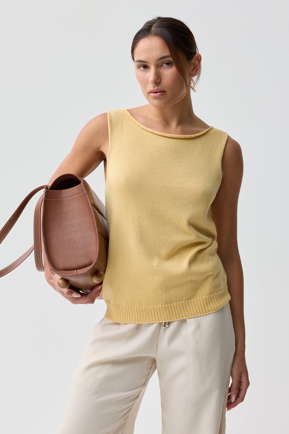 Uimi Sloane Jersey Singlet Butter