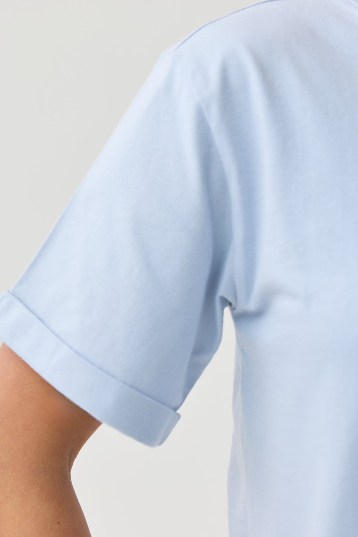 Shelly Cotton Tee Misty Blue
