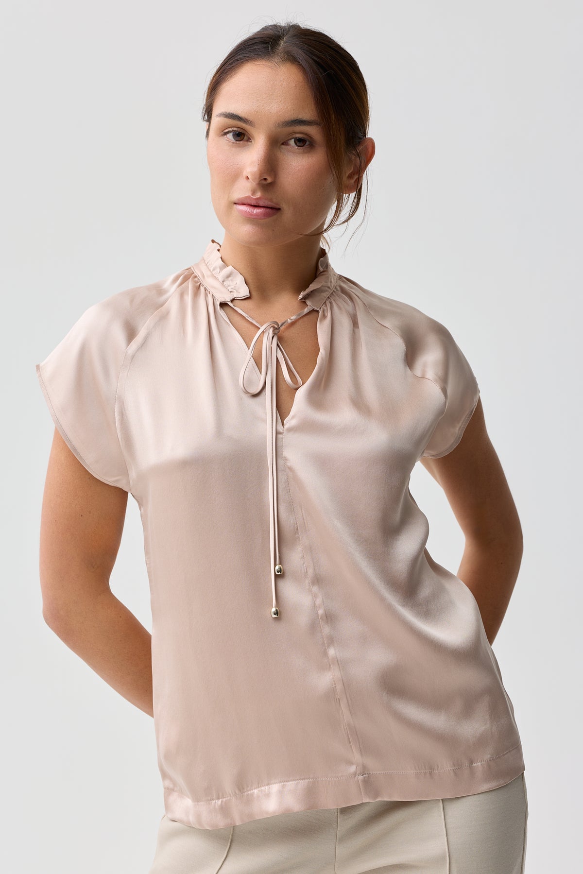 Hawthorn Silk Blouse Blush