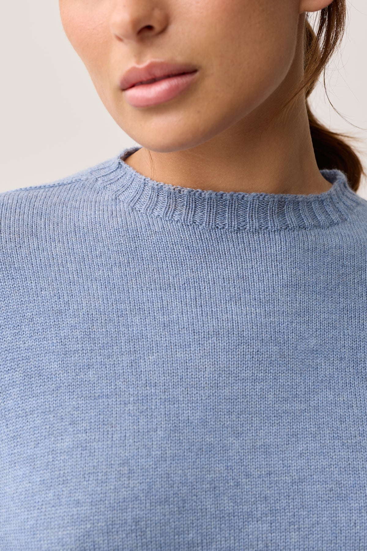 Uimi Matilda Merino Wool Crew Neck Jumper Cornflower Blue