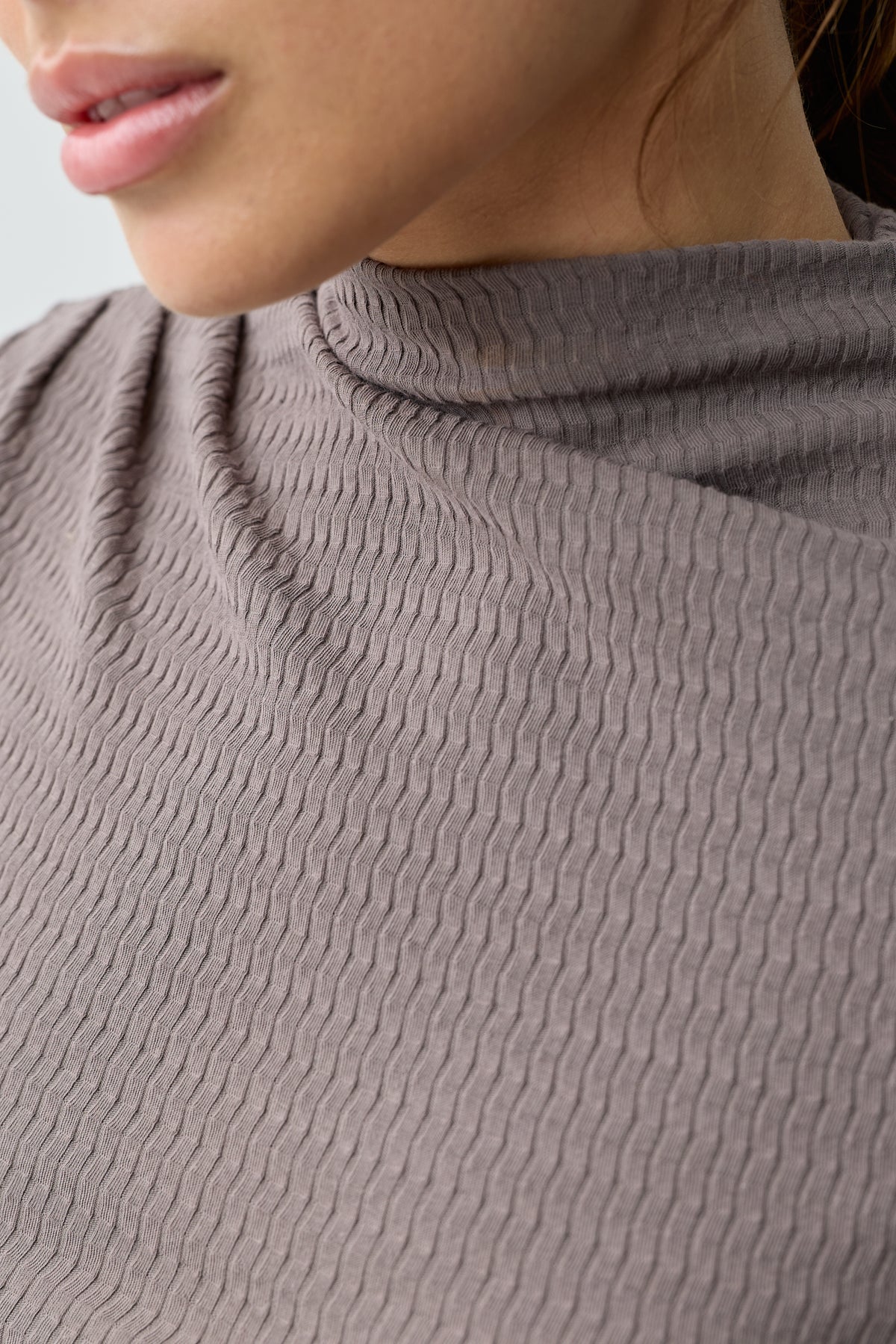 Heron Ruched Short Sleeve Top Stone