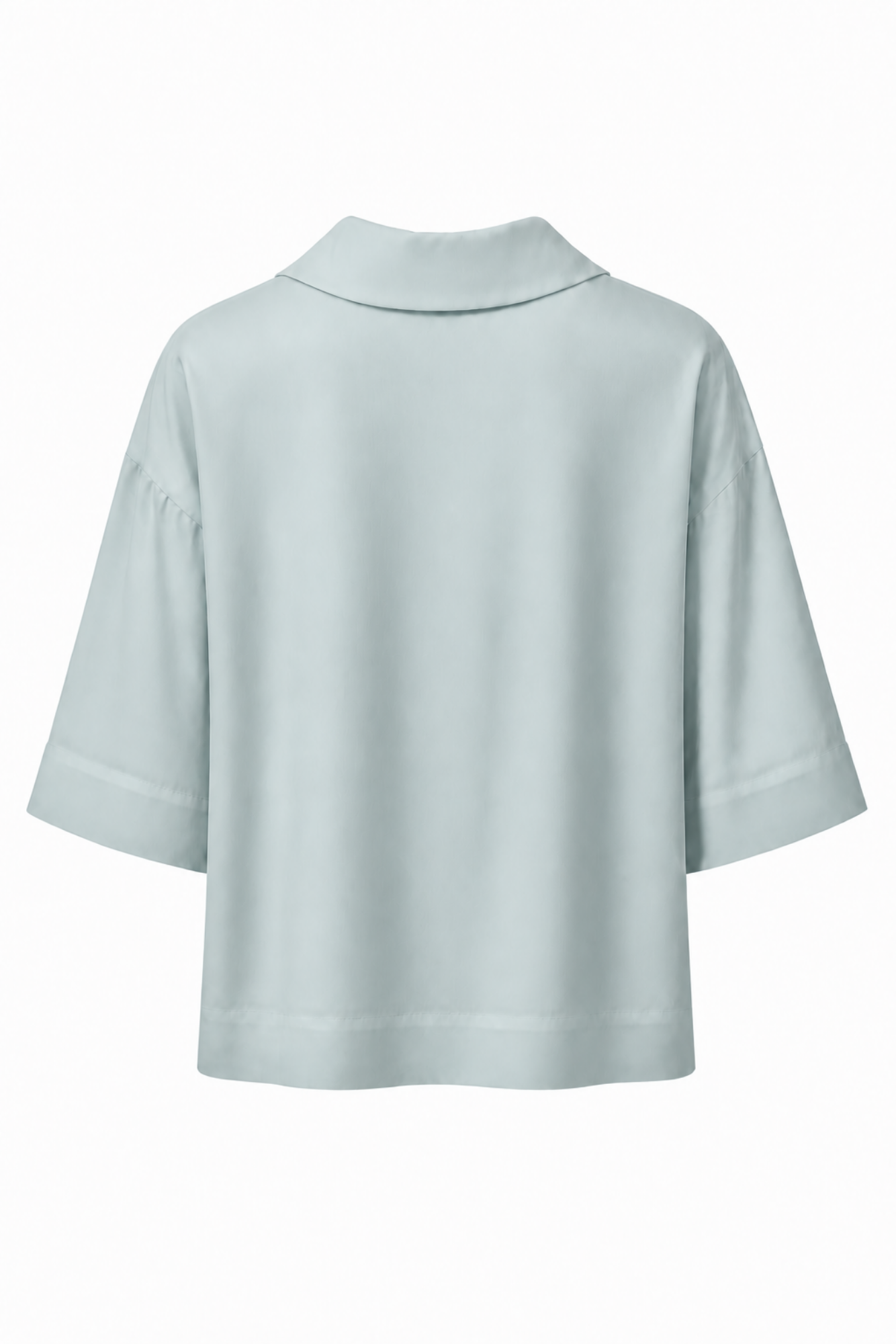 Lynches Open Collar Top Powder Blue