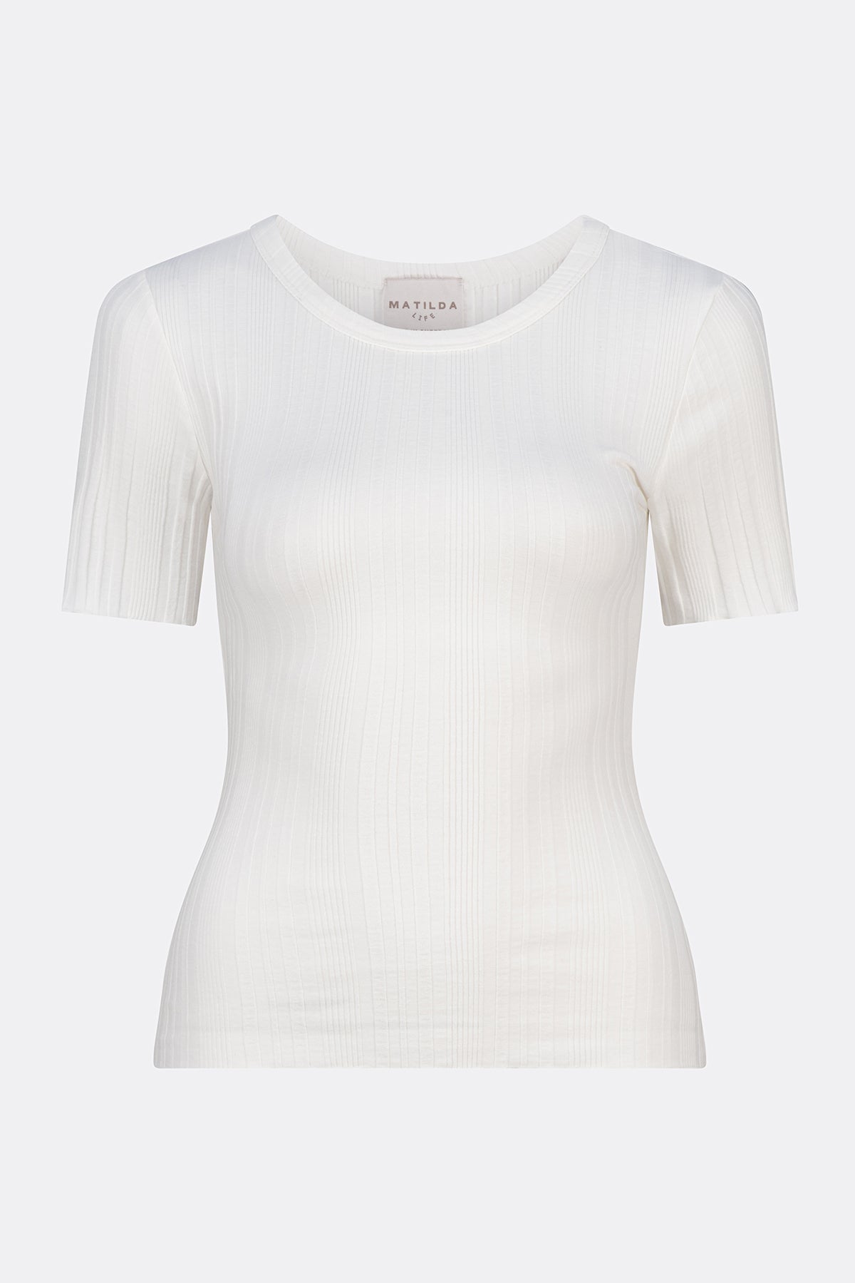 Kensington Short Sleeve Rib Tee White