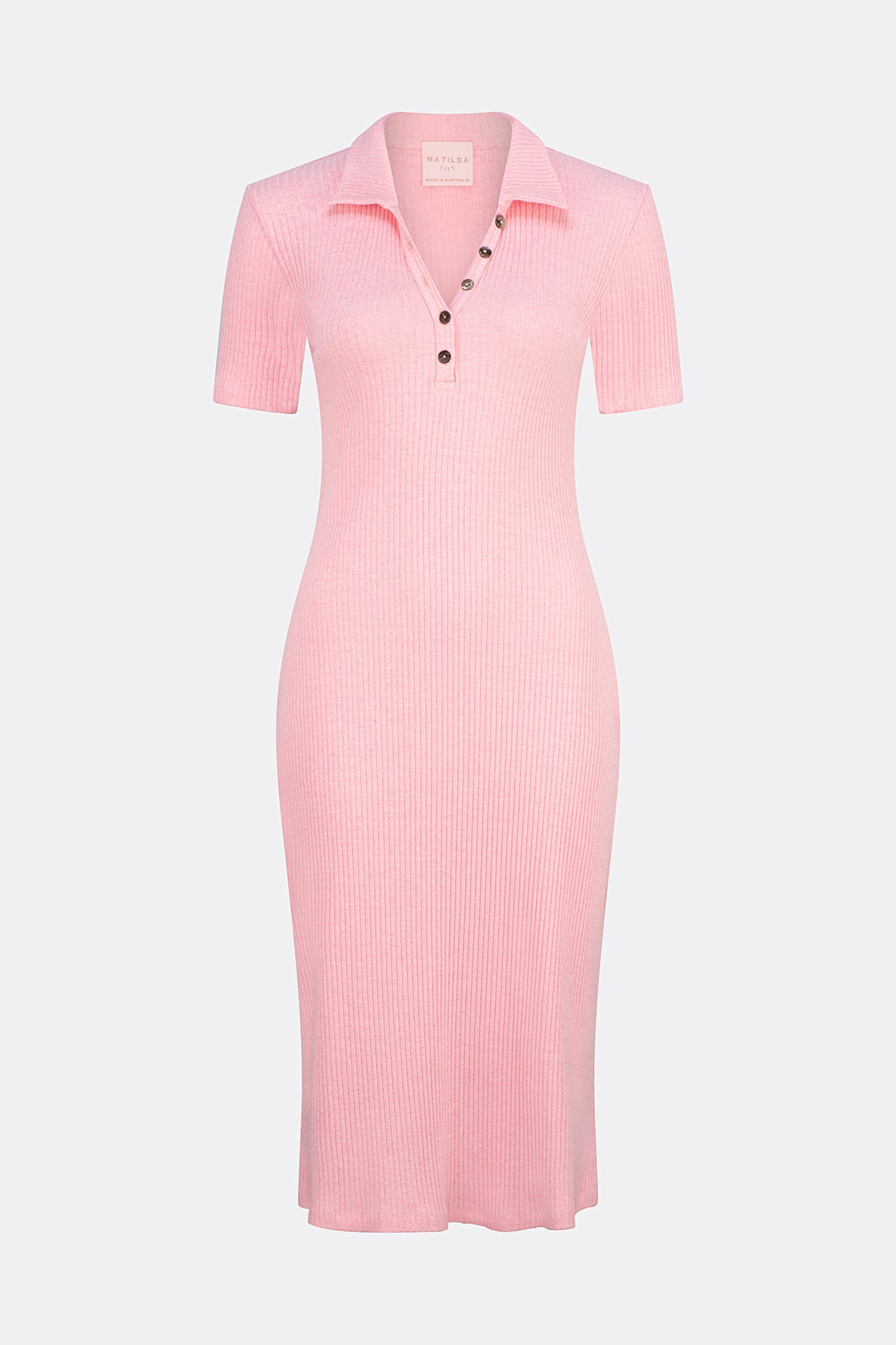 Rhianna Polo Dress Pink Marle