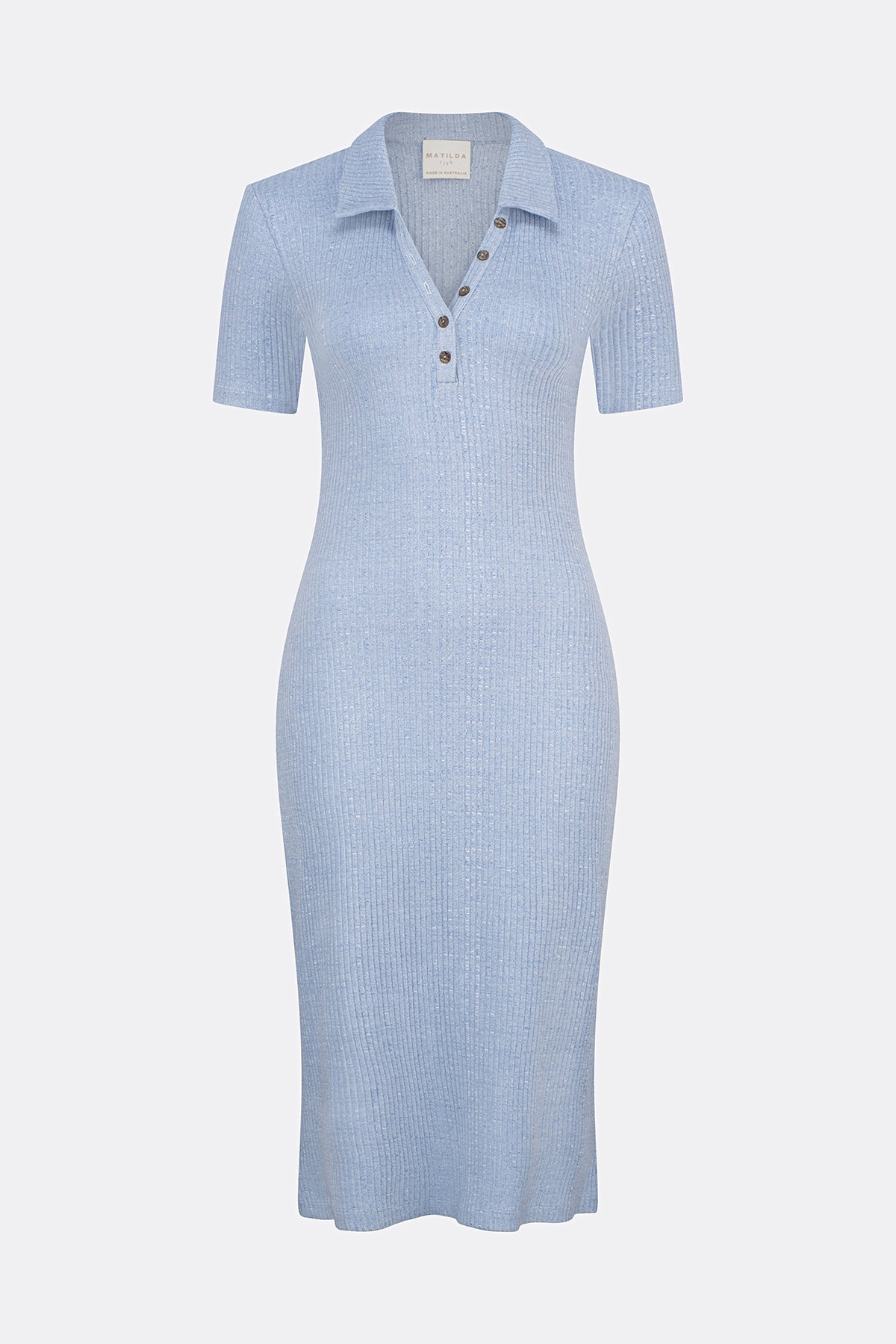 Rhianna Polo Dress Blue Marle
