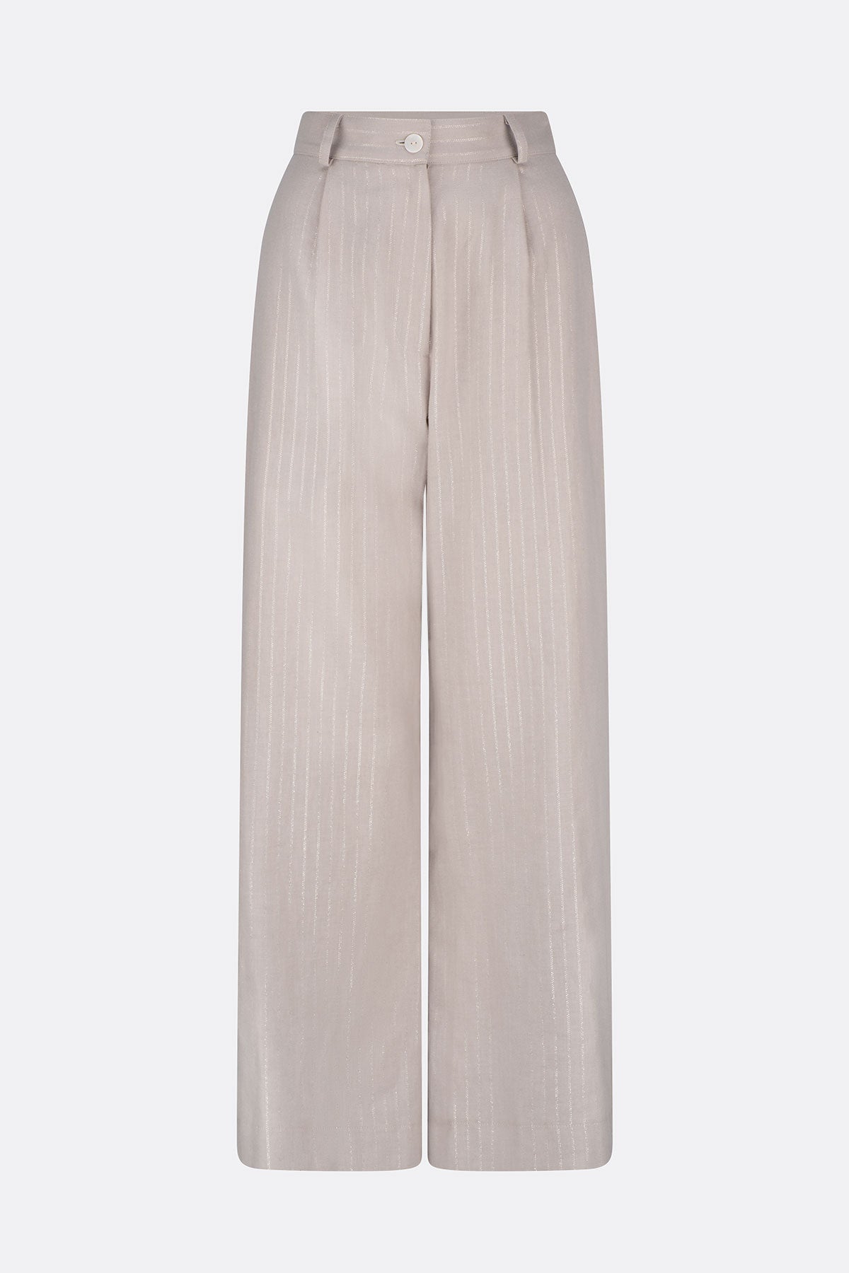 Alice Wide Leg Linen Pant Grey