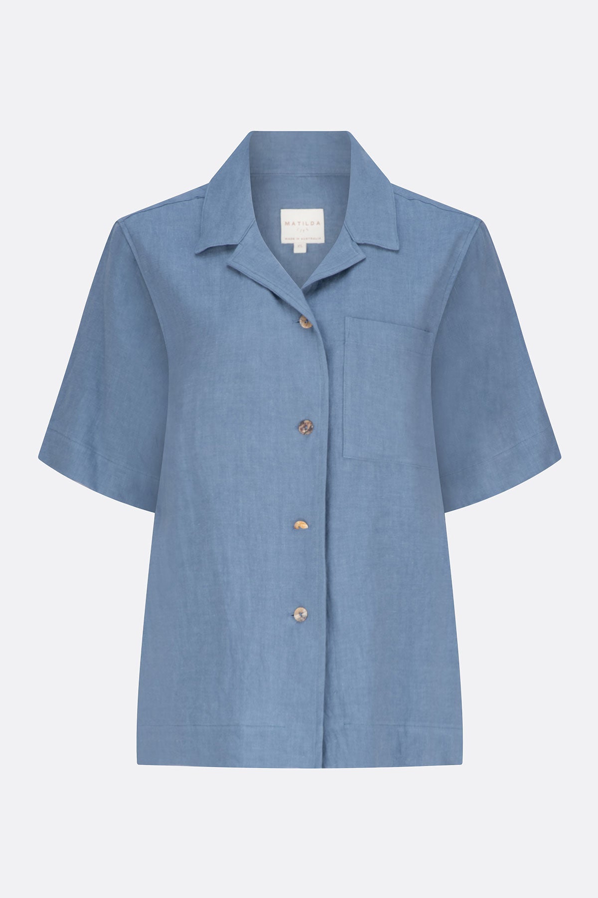 Indi Linen Box Shirt Chambray