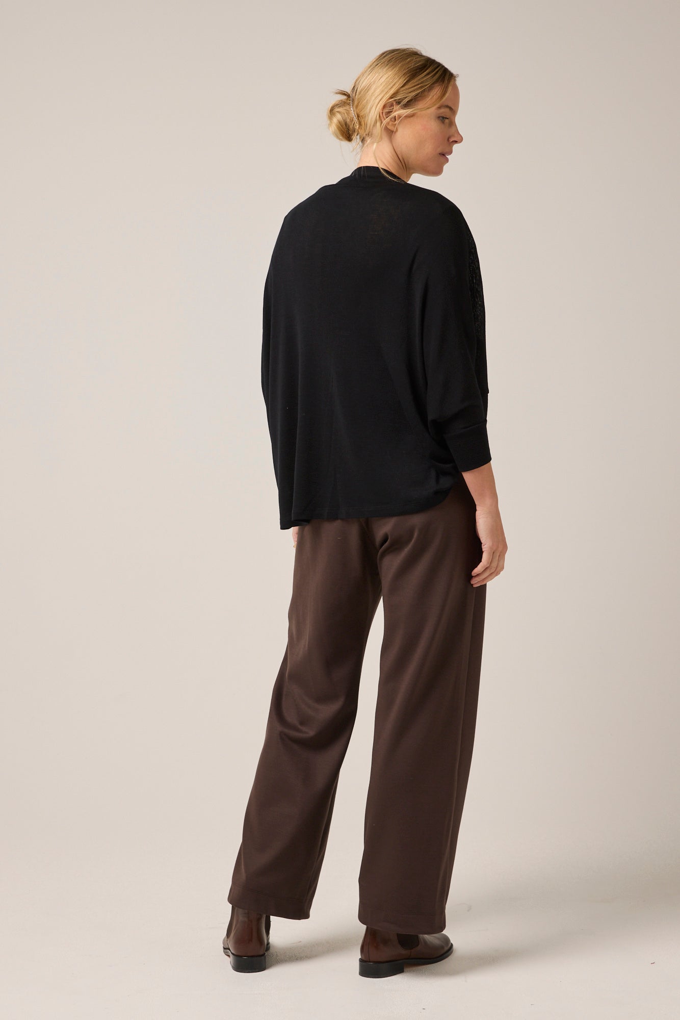 Mandalay Merino Wool Shrug Black Night