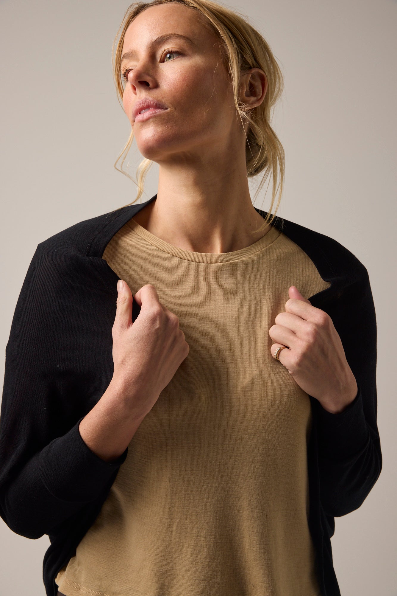 Mandalay Merino Wool Shrug Black Night