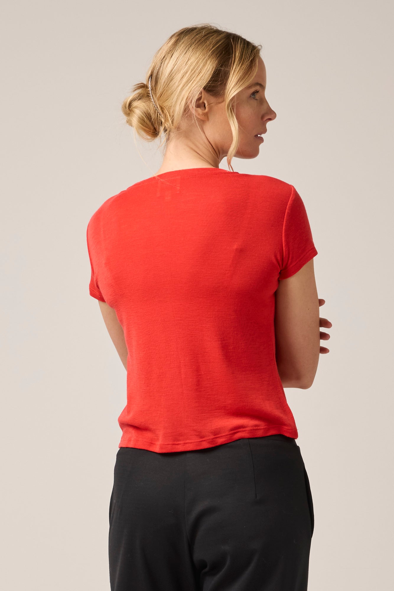 Mandalay Merino Wool Tee Red