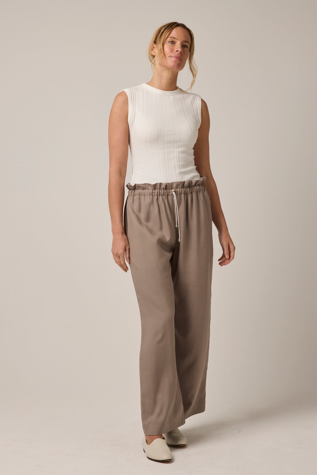 Kensington Cap Sleeve Rib Tank White