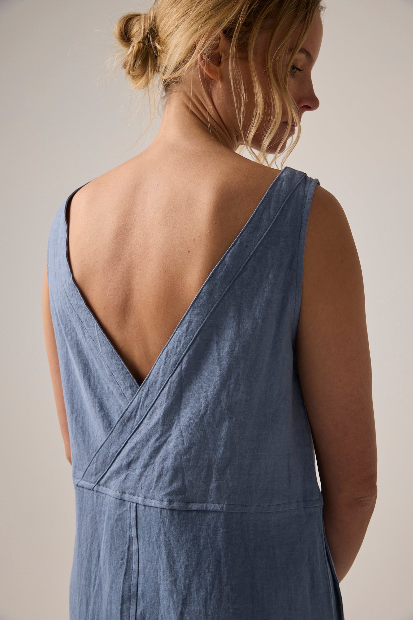 Indi Linen Maxi Dress Chambray