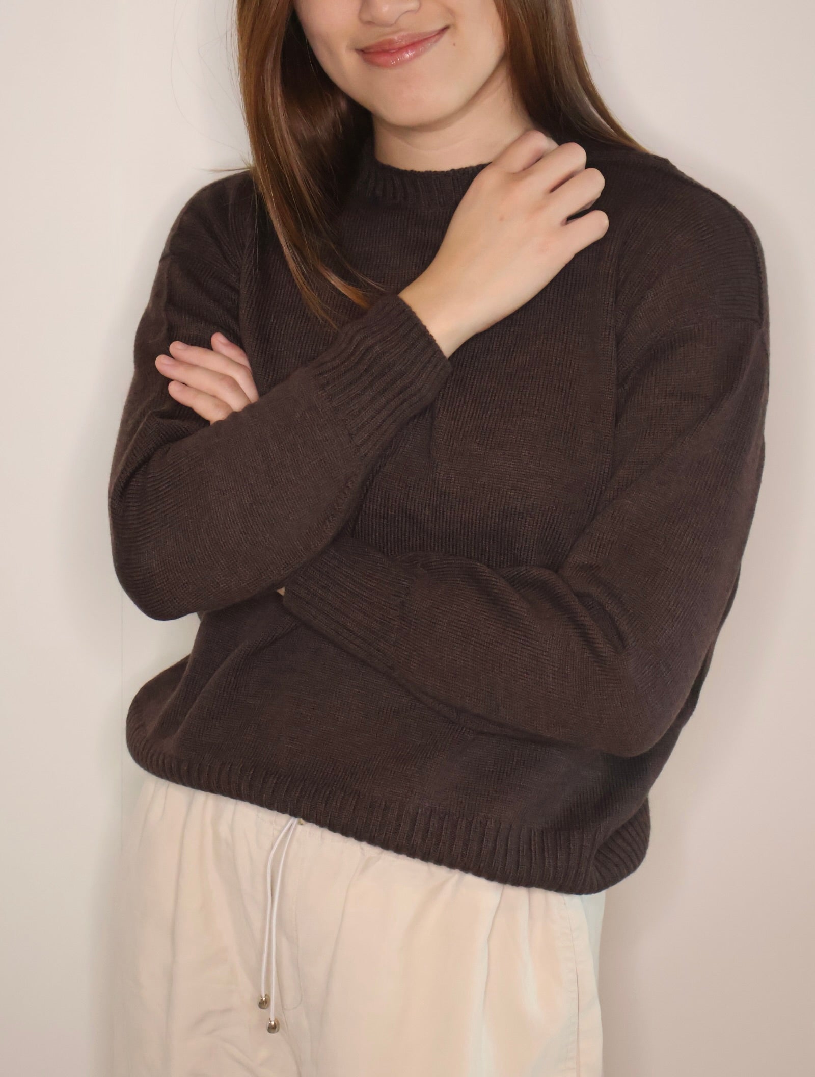 Uimi Matilda Crew Neck Jumper Chocolate