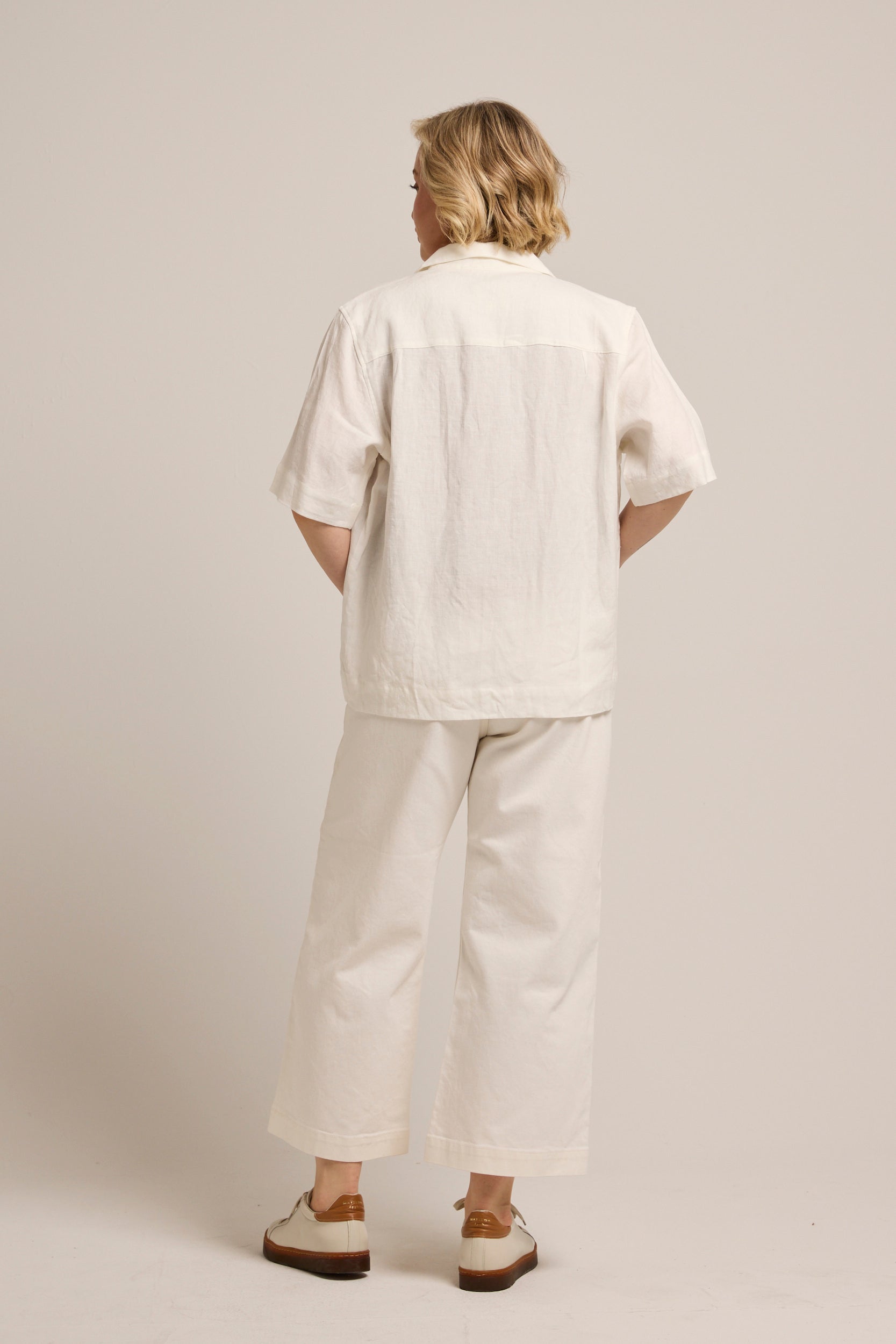 Indi Linen Box Shirt Natural White