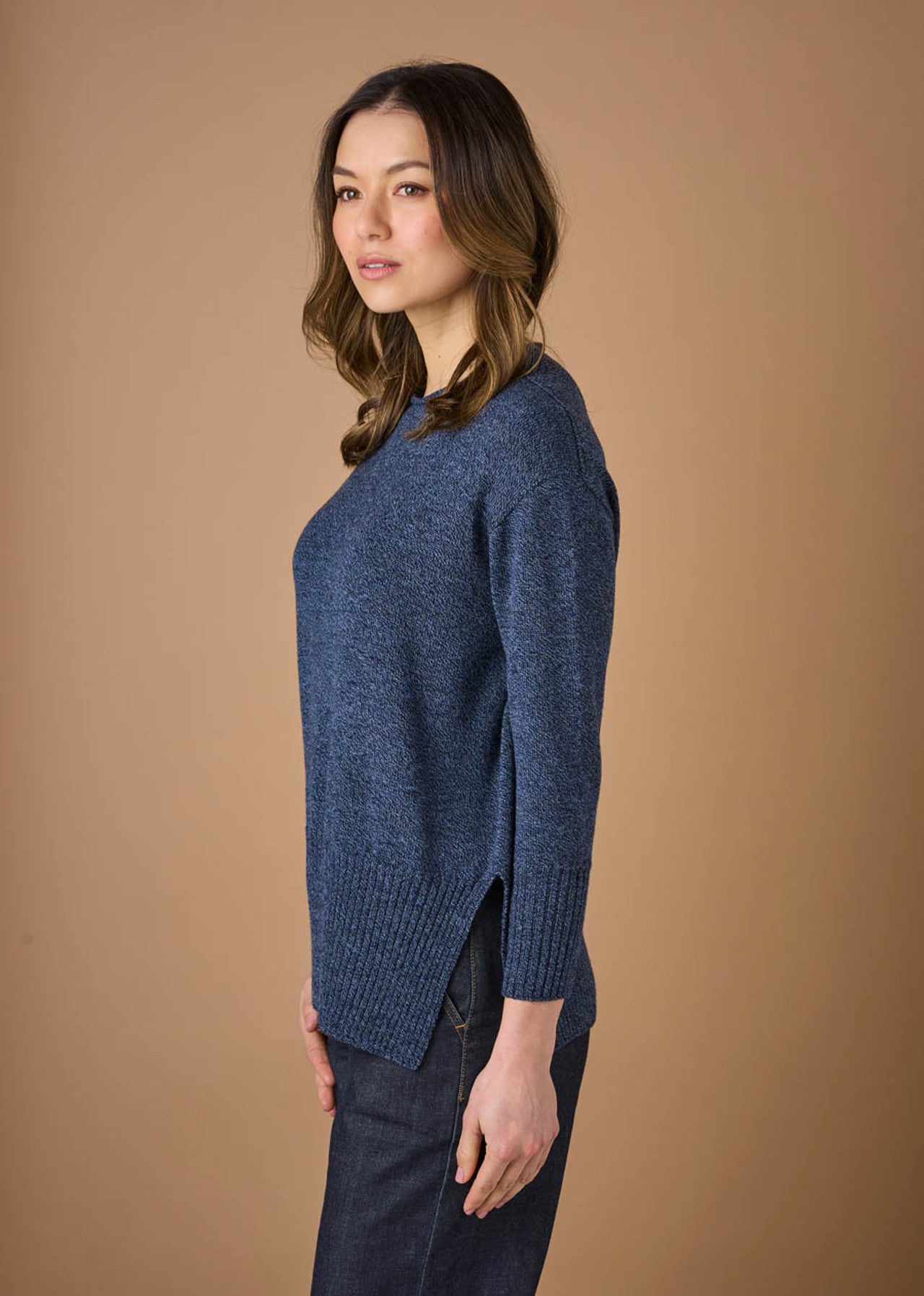 Uimi Hansel Crew Neck Jumper Denim