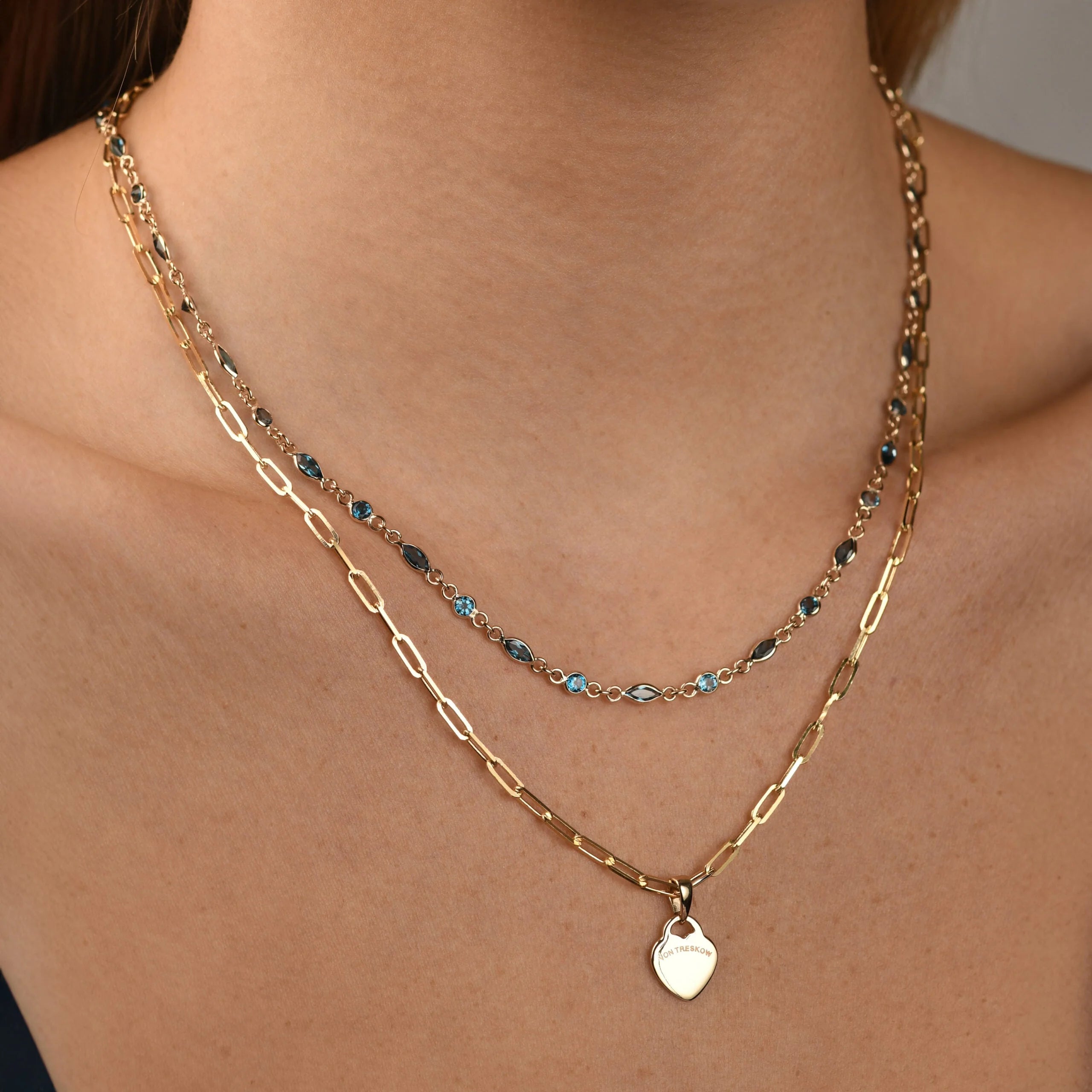 VT Luxe London Blue Topaz Symphony Necklace