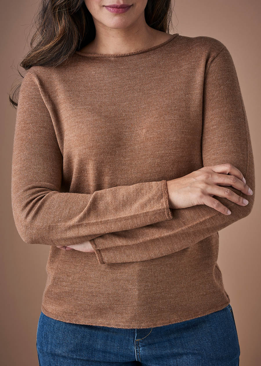 Uimi Phoebe Fine Jersey Crew Top G/bread