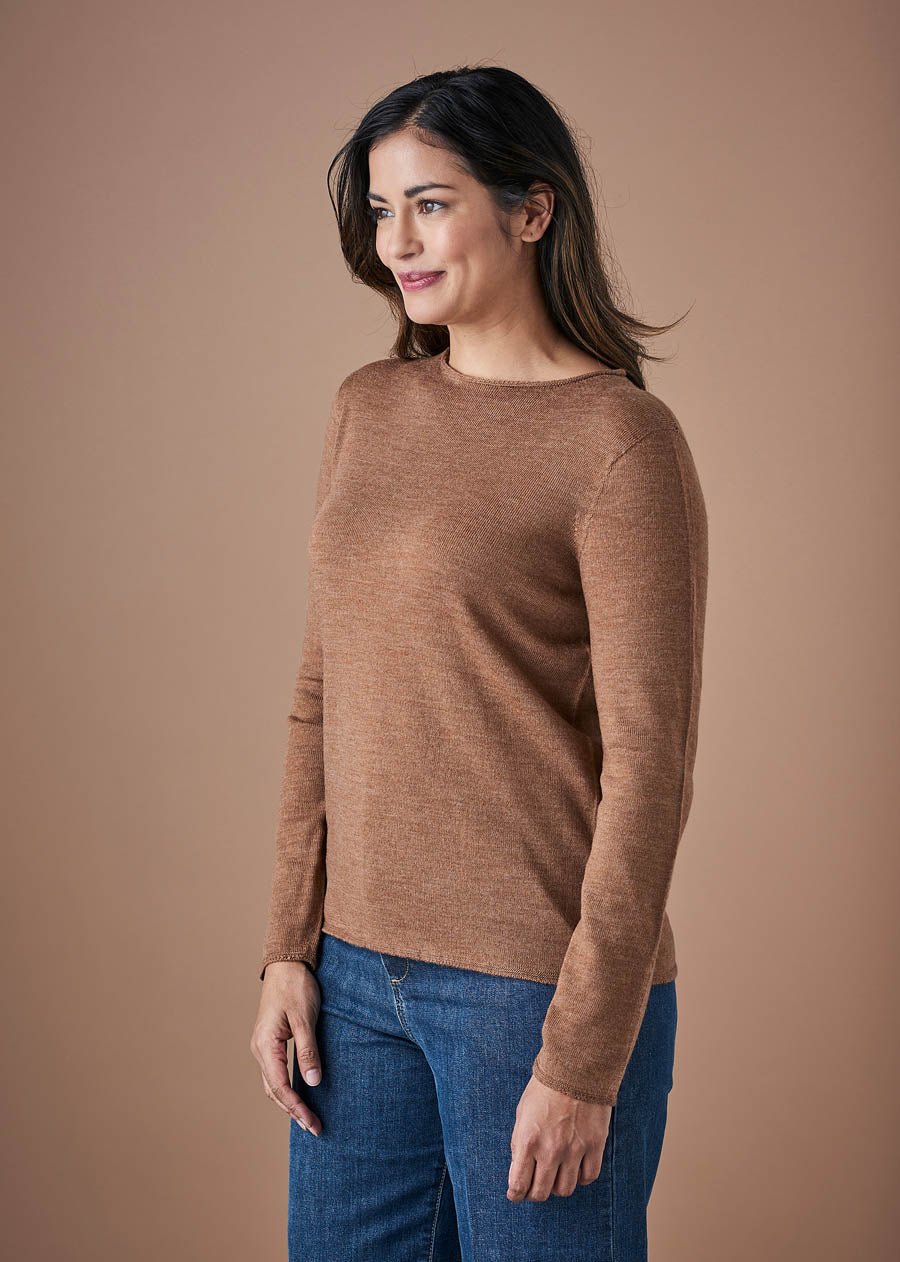 Uimi Phoebe Fine Jersey Crew Top G/bread