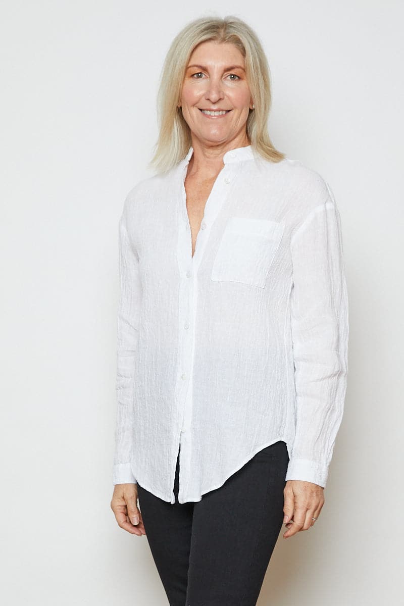 Lara Linen Shirt White