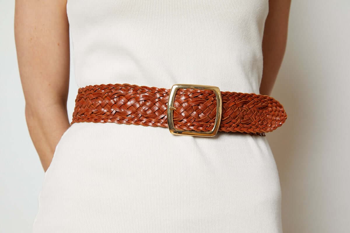 Bingham woven belt tan