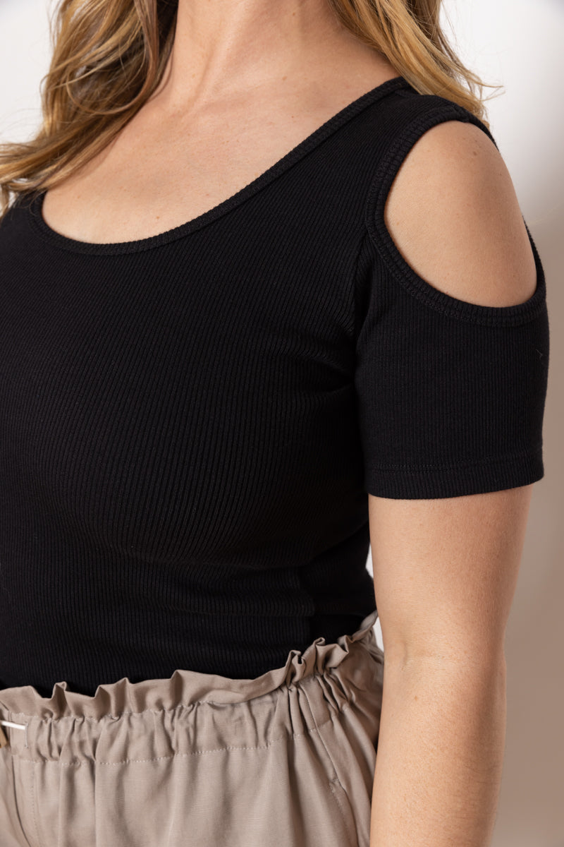 Tura Cold Shoulder Black Night