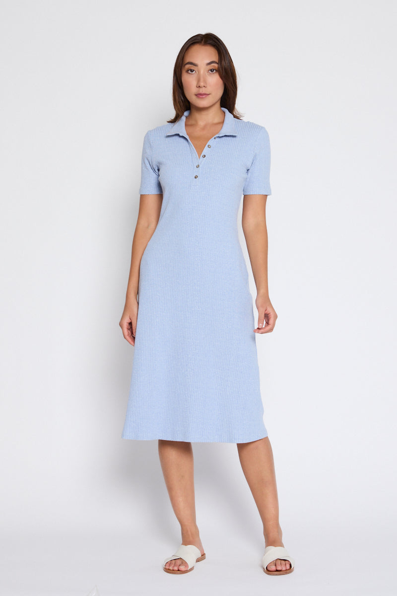 Rhianna Polo Dress Blue Marle