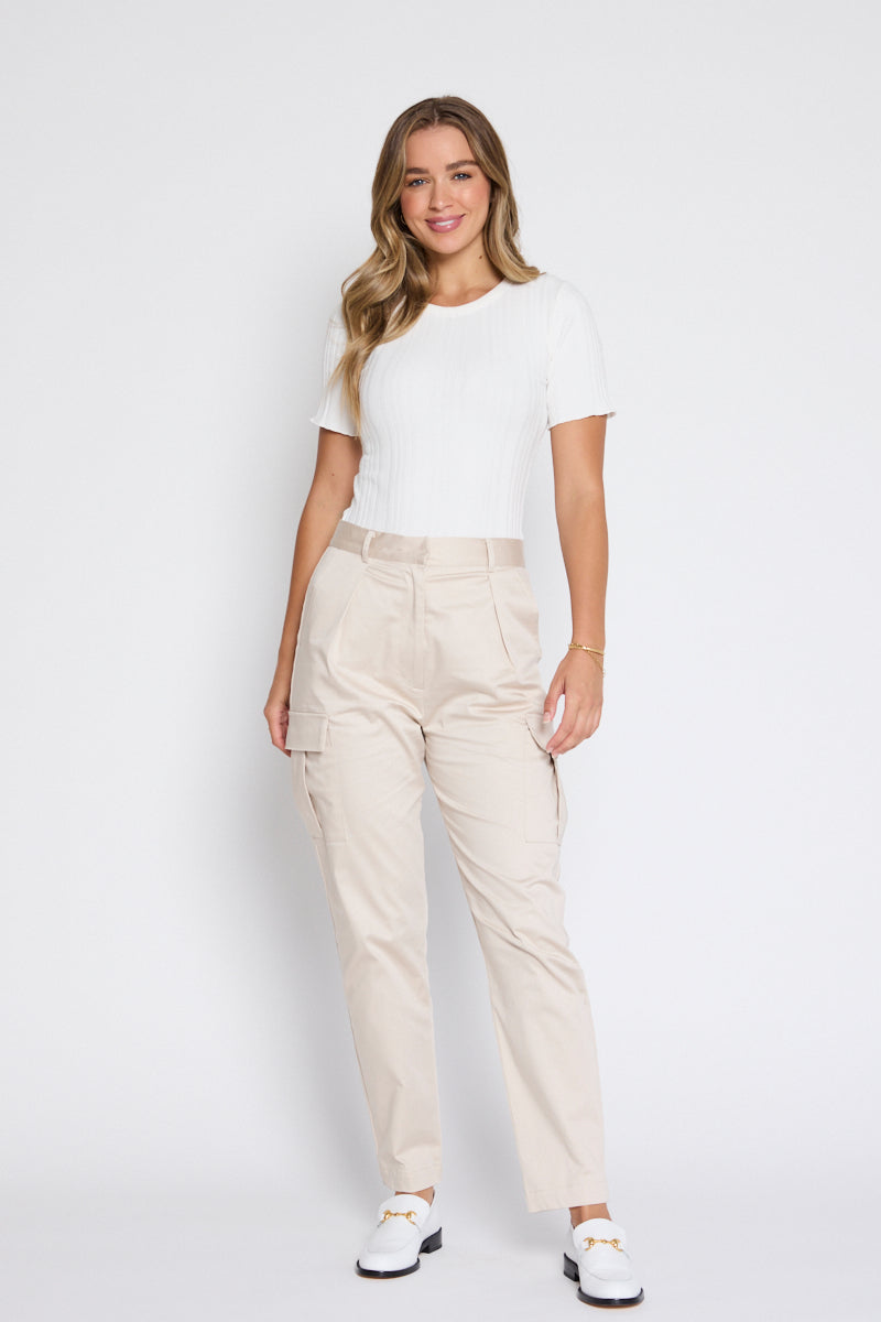 Kensington Short Sleeve Rib Tee White