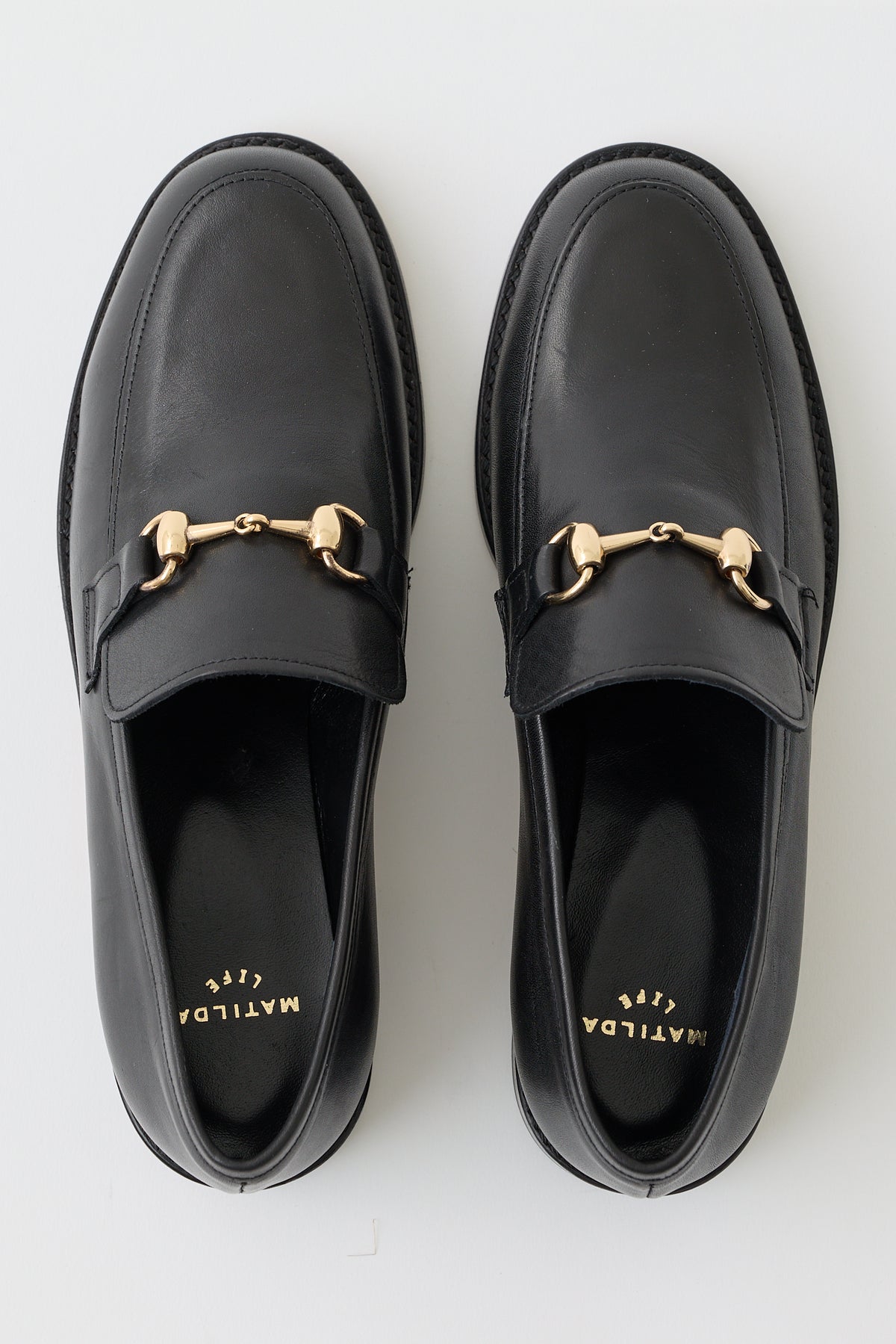 Brighton gold trim loafer Black