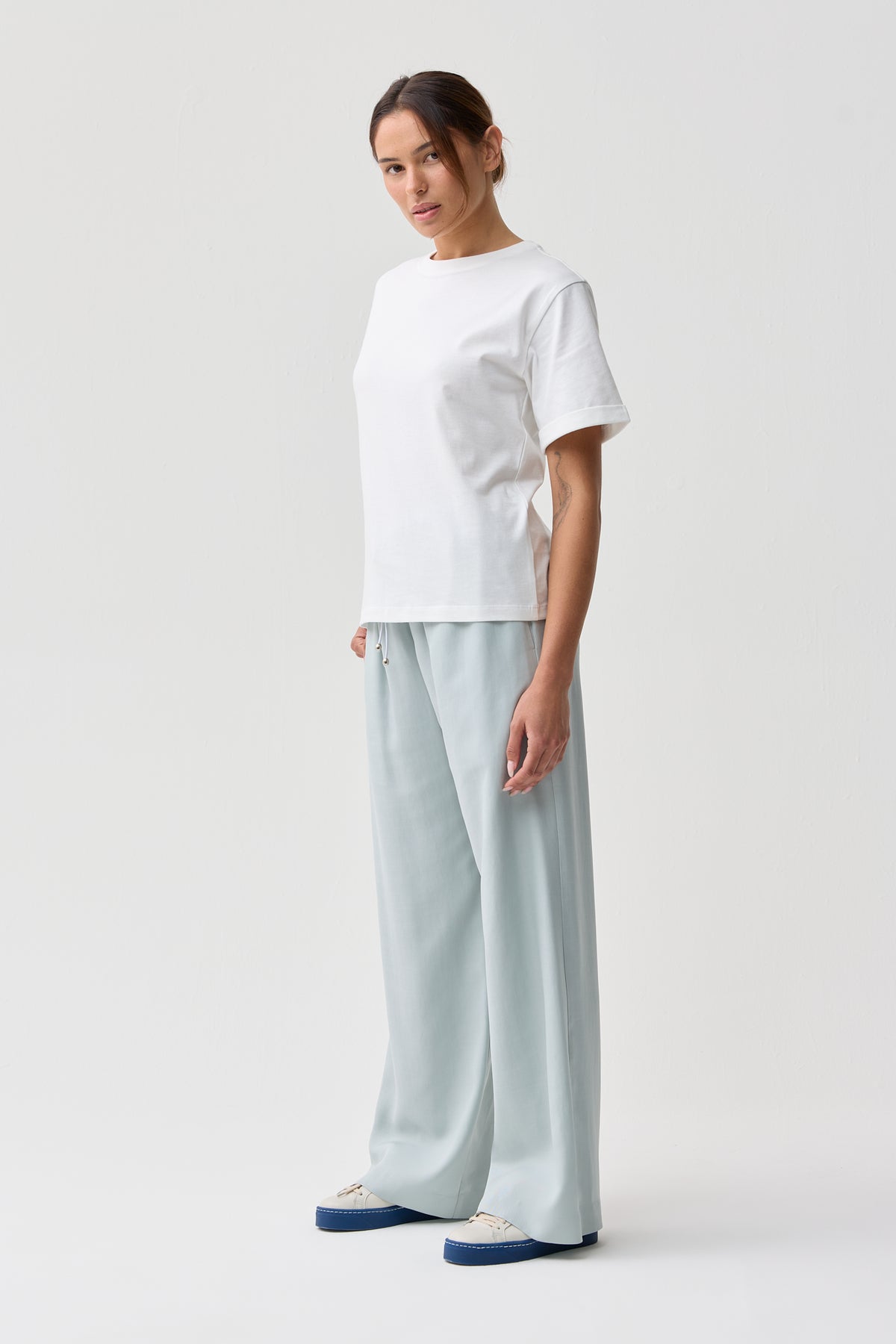 Shelly Cotton Tee Natural White