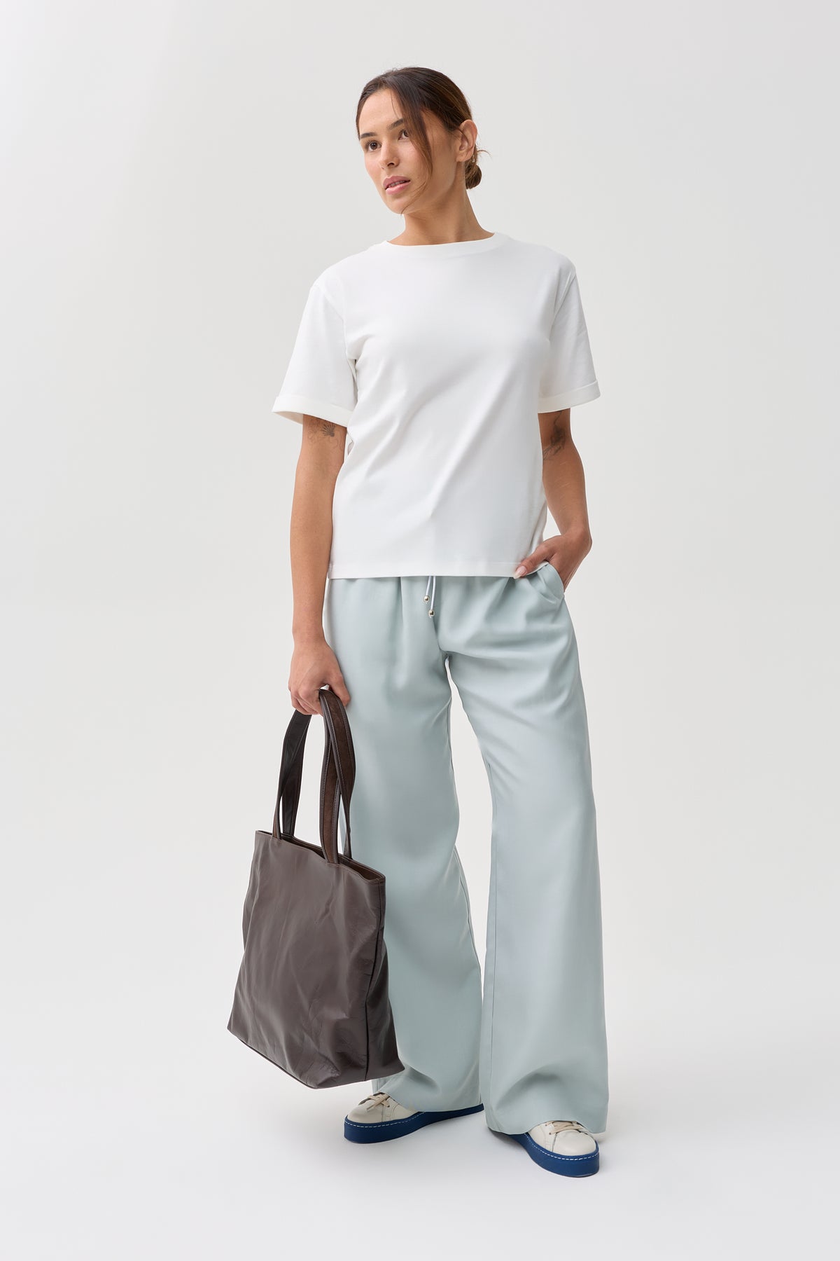 Shelly Cotton Tee Natural White