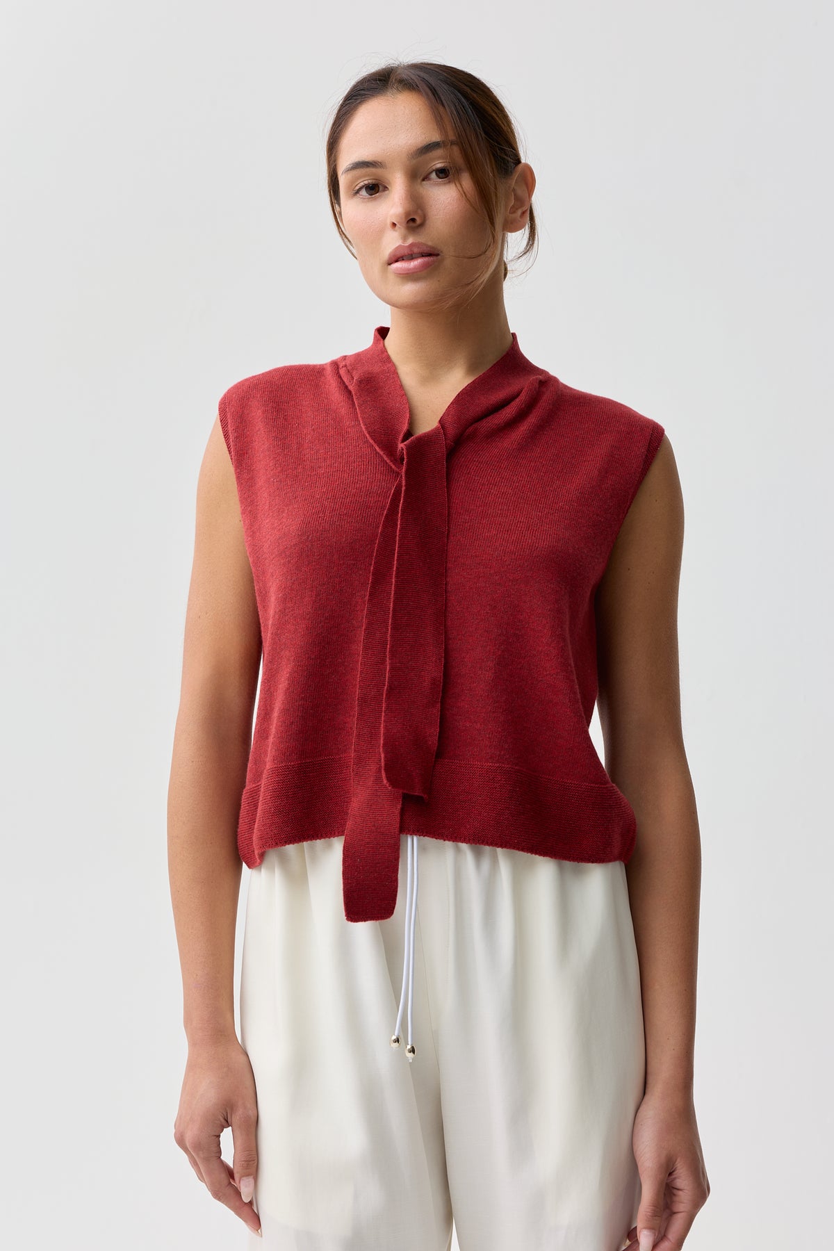 Uimi Posey Tank with Tie Cherry