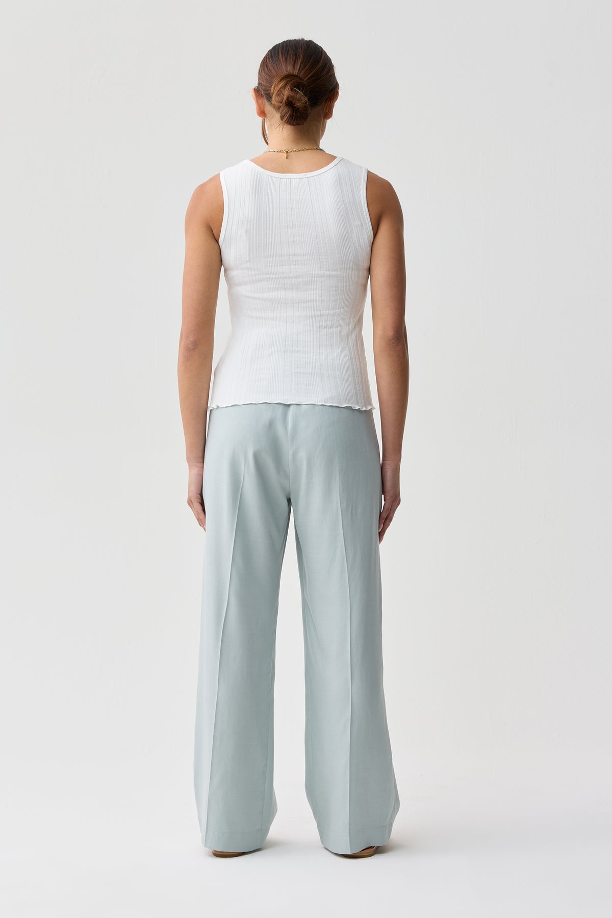 Kensington Scoop Neck Rib Tank Natural White