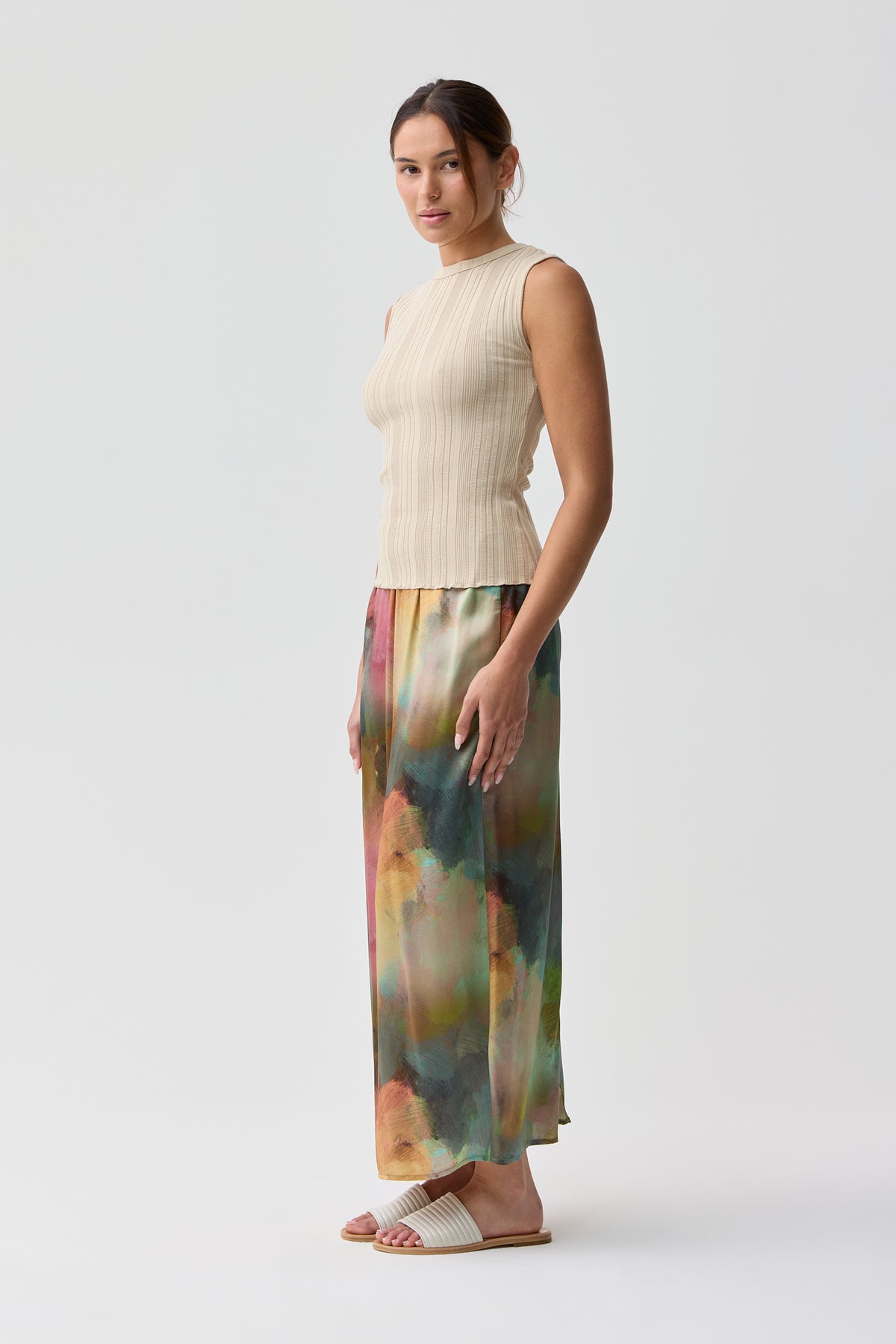 Kensington Cap Sleeve Rib Tank Sand