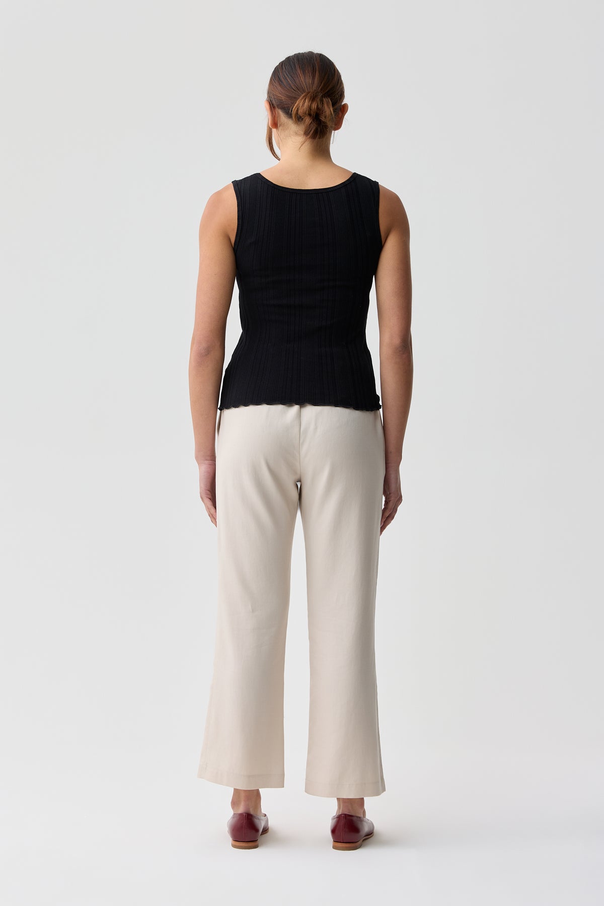 Kensington Scoop Neck Rib Tank Black