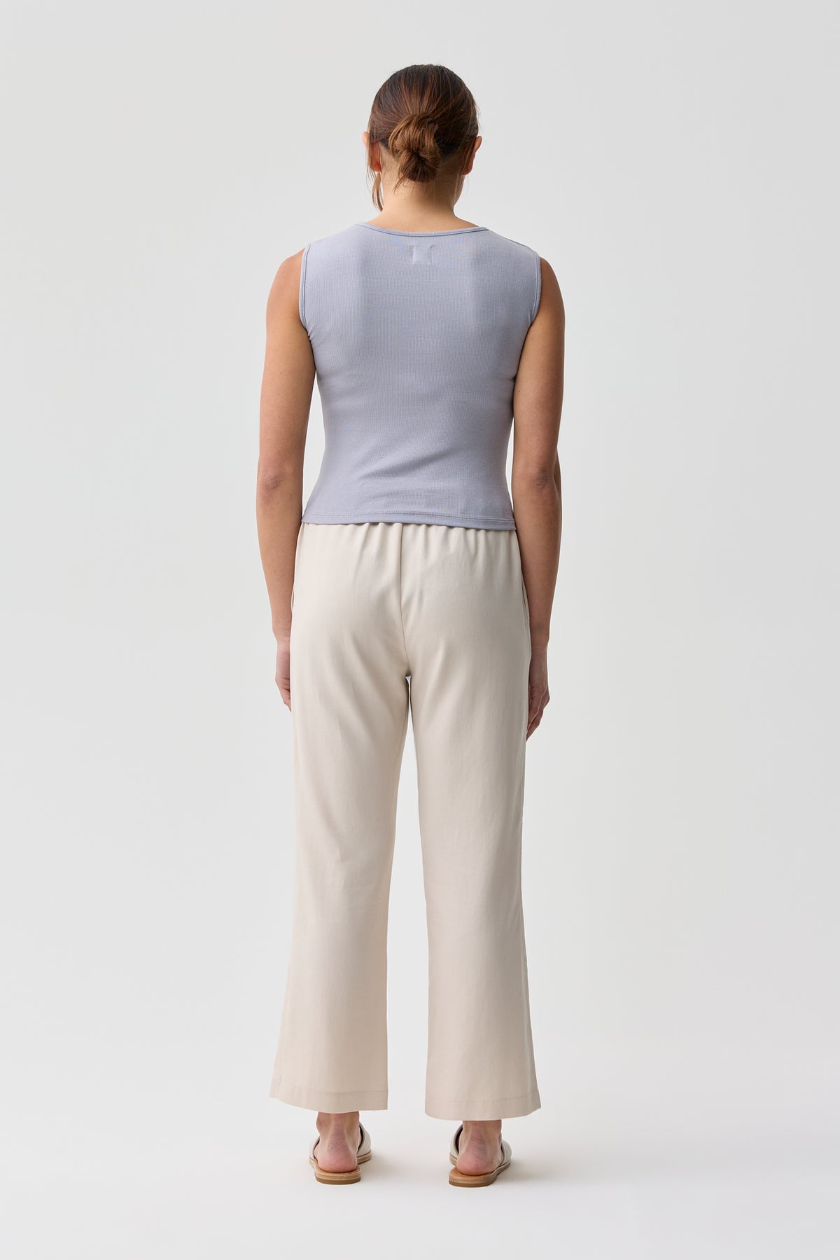 Darling Ruched Tank Grey Fog