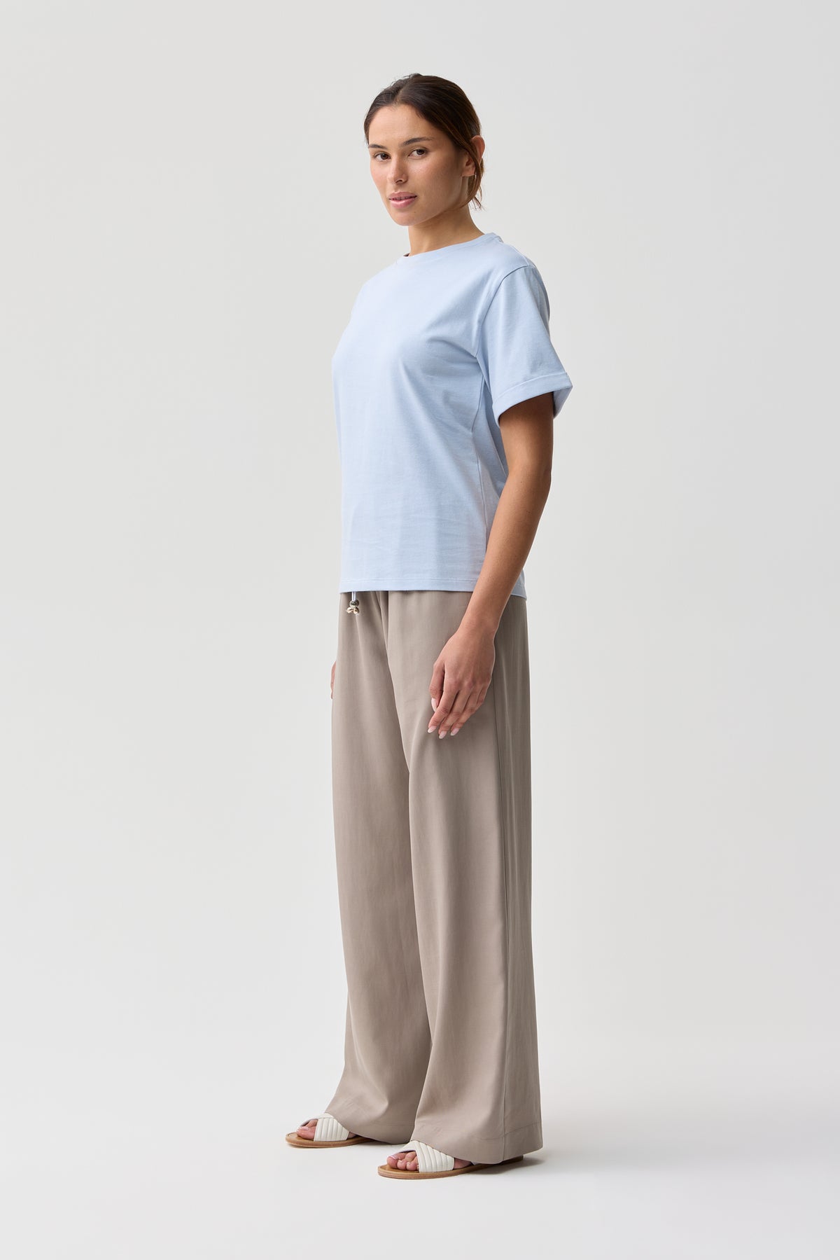 Shelly Cotton Tee Misty Blue