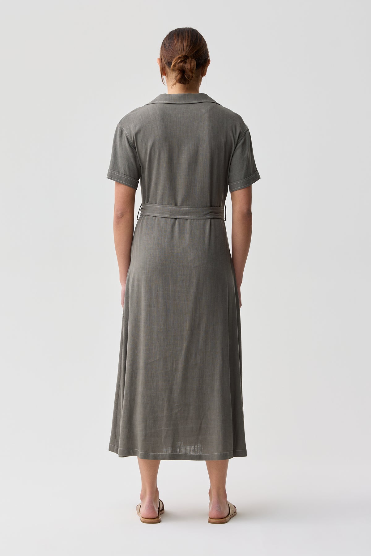 Ormond Midi Dress Olive Green