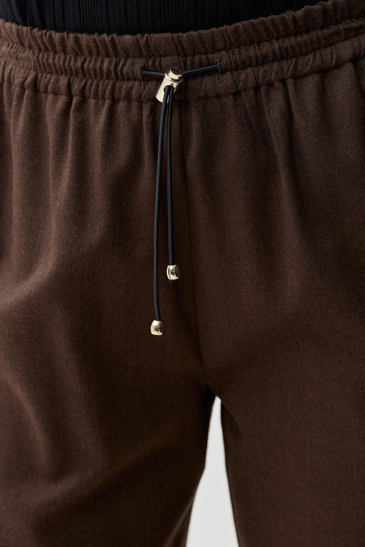Lyndhurst Drawstring Wool Pant Chocolate