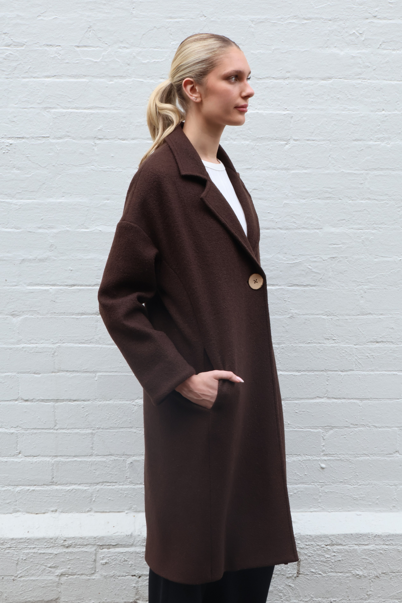 Laurel Wool Coat Chocolate