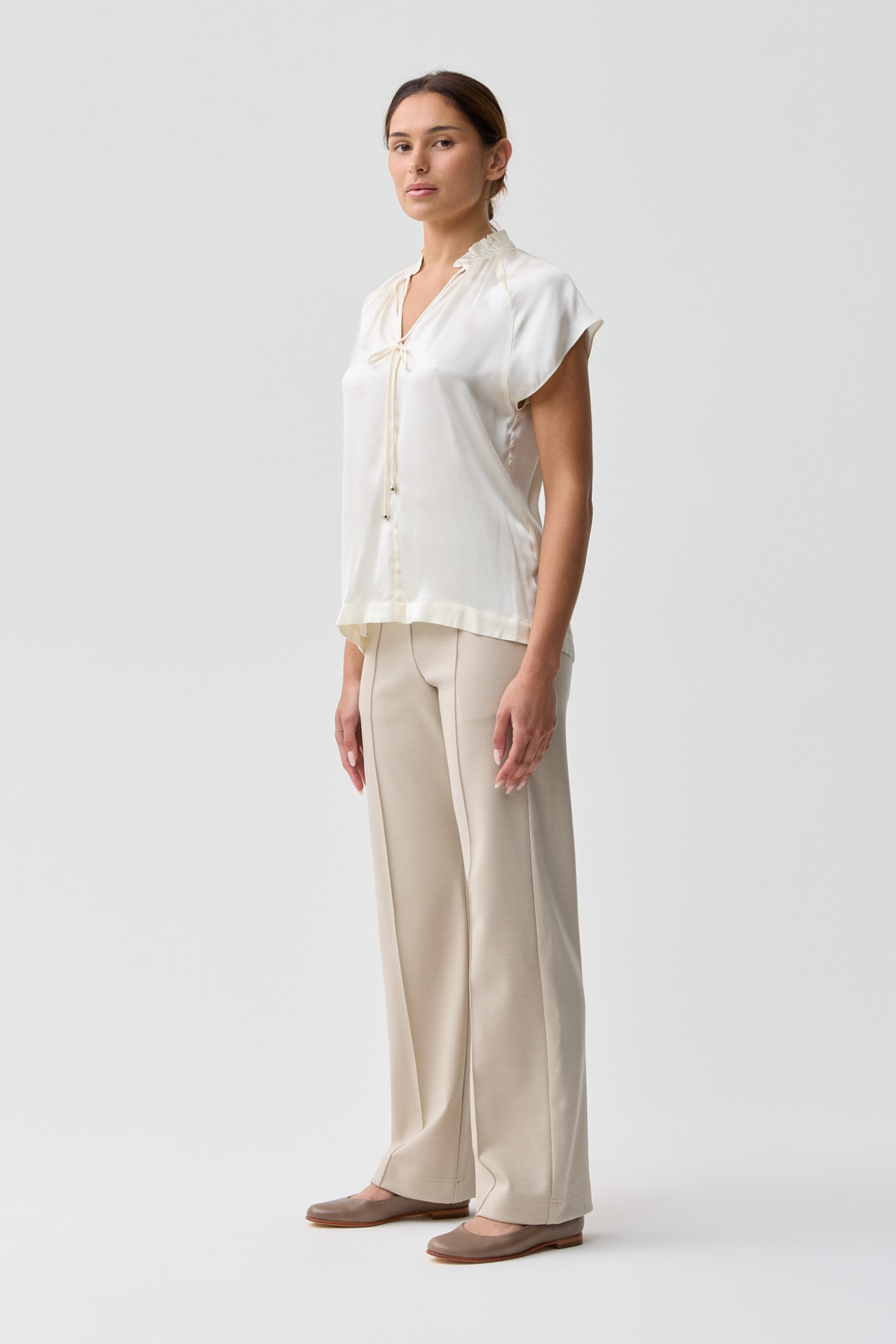 Hawthorn Silk Blouse Natural White