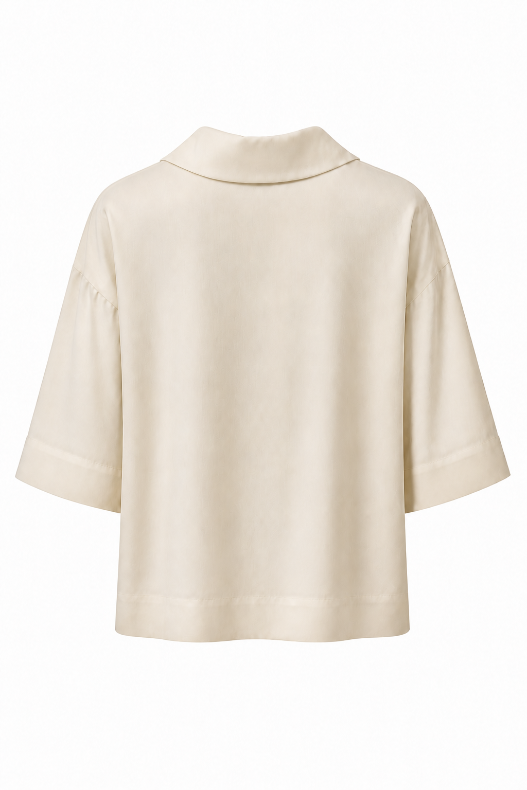 Lynches Open Collar Top Natural