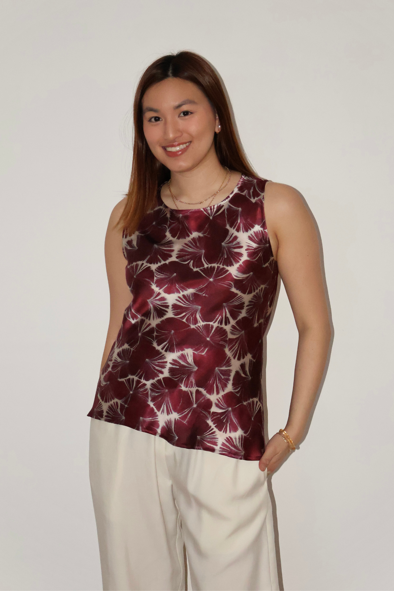 Scarlett Bias-Cut Silk Top