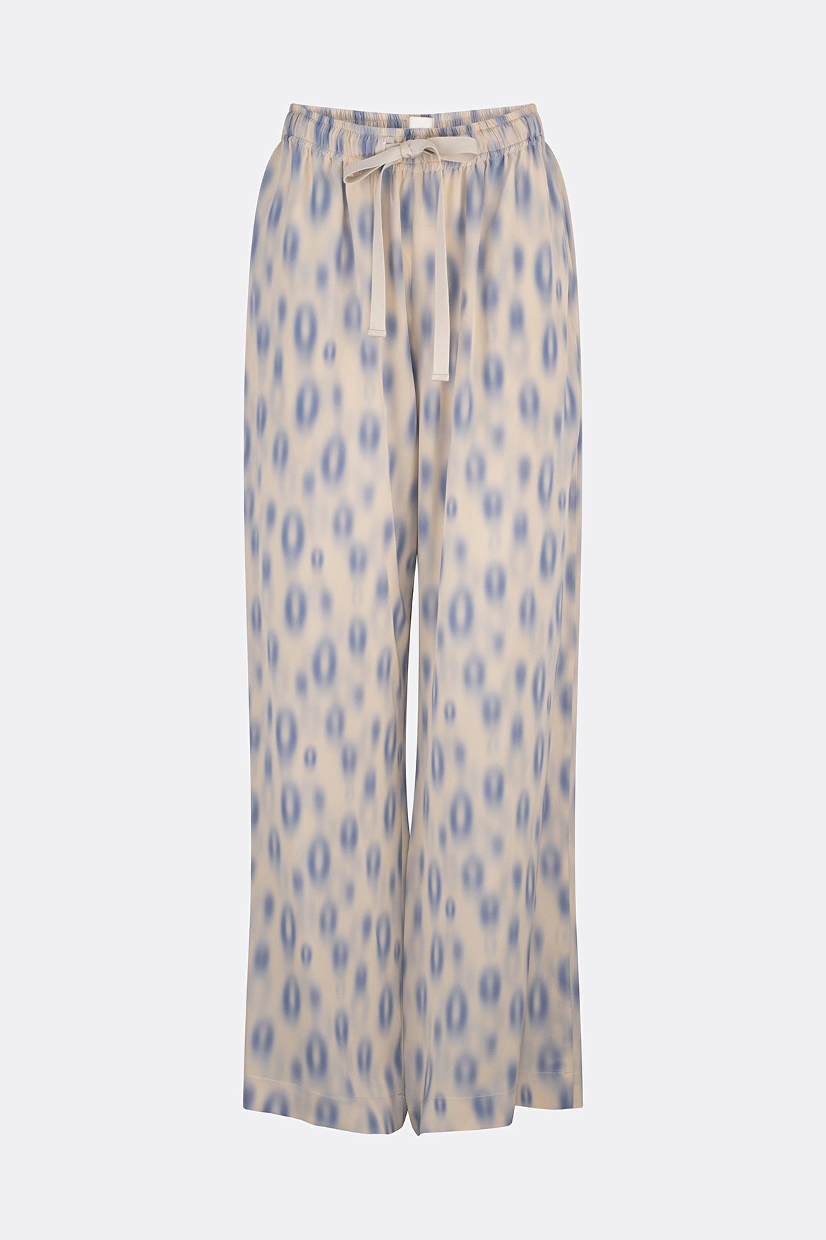 Trinity Drawstring Print Pant Natural/Blue