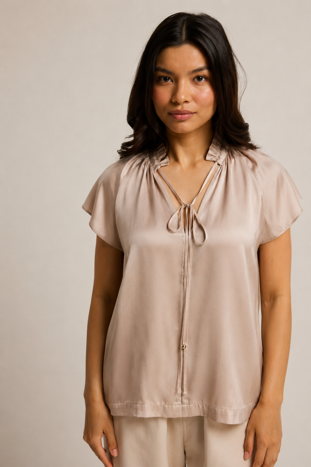 Hawthorn Silk Blouse Blush