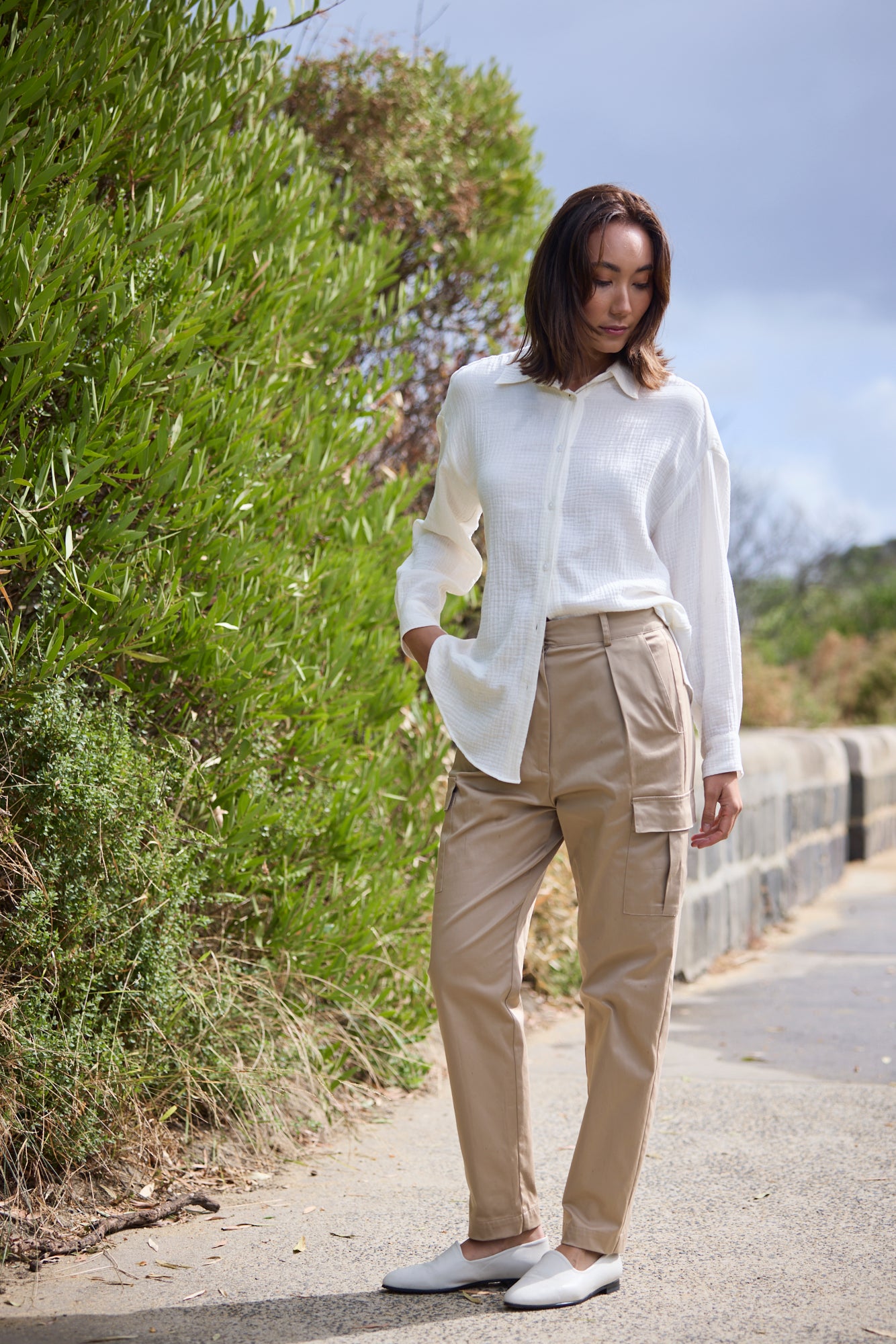 Serina Cargo Pant Dark Sandstone