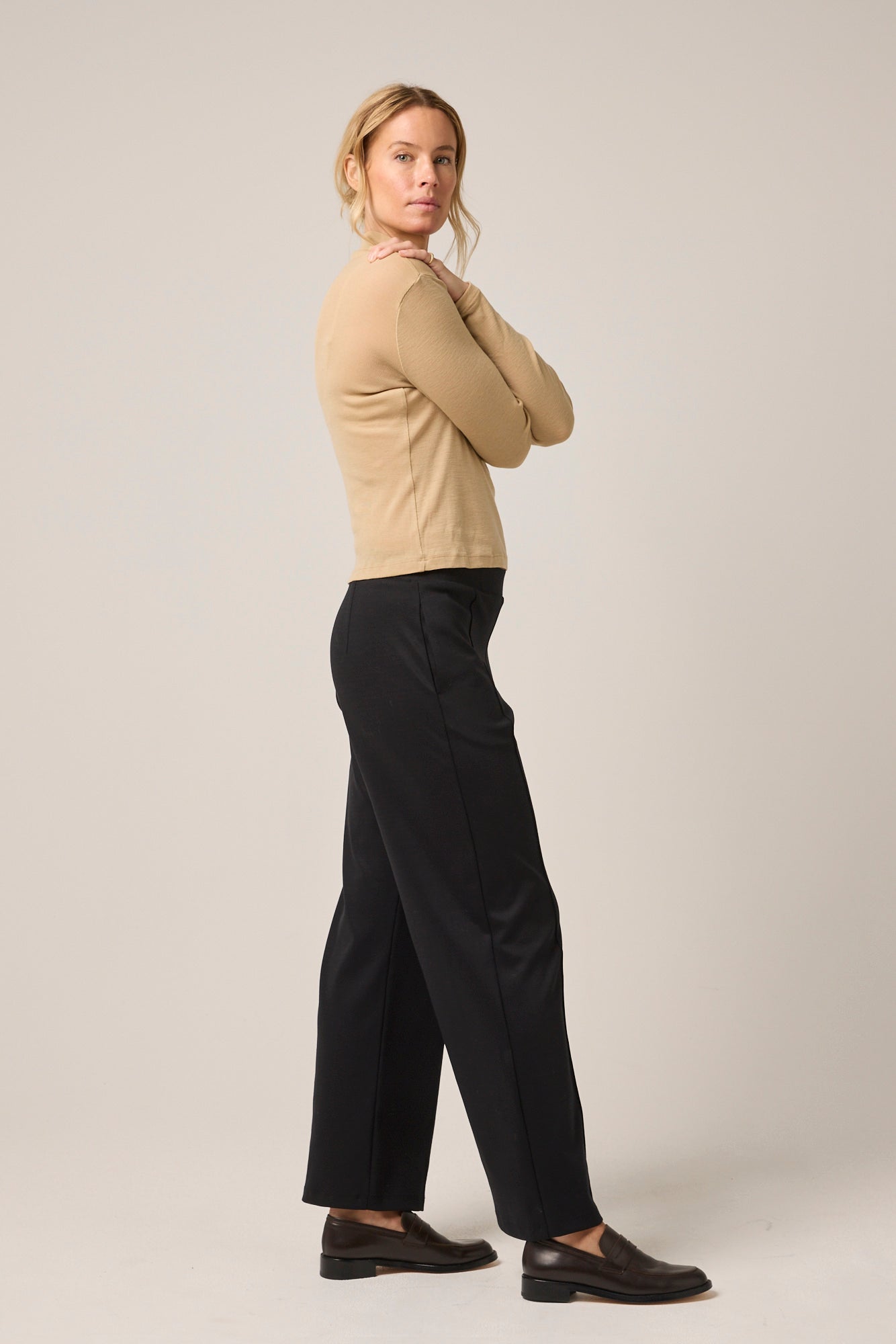 Mandalay Merino Wool Long Sleeve Knit Camel